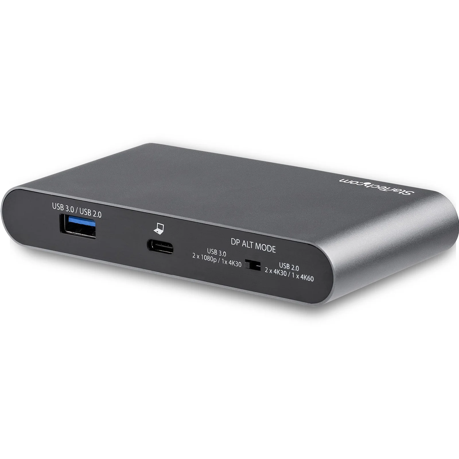 StarTech.com Dock USB-C à double affichage Displayport 4K - Mini Station d'Accueil - Power Delivery Passthrough 100 W - GbE - Hub USB-A 2 Ports - Adaptateur Multiport USB Type C - Câble 1m