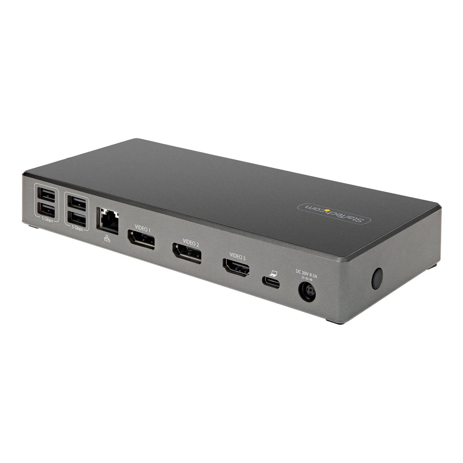 StarTech.com Dock USB-C - Station d'accueil USB Type C Triple Écrans 4K - Alimentation 100W - DP 1.4 Alt Mode & DSC, 2x DisplayPort 1.4/HDMI 2.0 - 6xUSB (2x 10Gbps) - Windows/Chrome