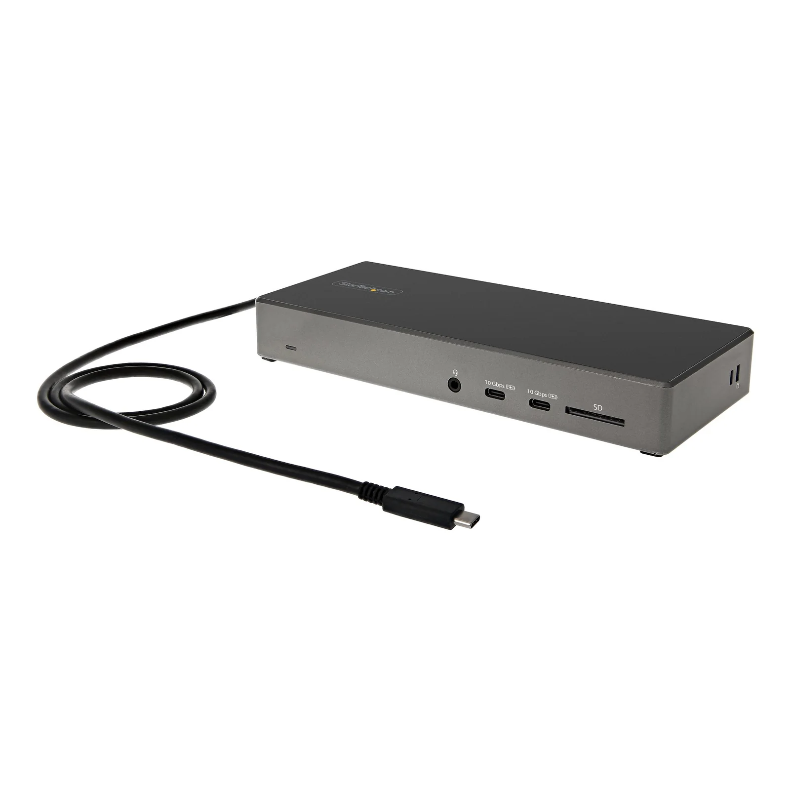 StarTech.com Dock USB-C - Station d'accueil USB Type C Triple Écrans 4K - Alimentation 100W - DP 1.4 Alt Mode & DSC, 2x DisplayPort 1.4/HDMI 2.0 - 6xUSB (2x 10Gbps) - Windows/Chrome