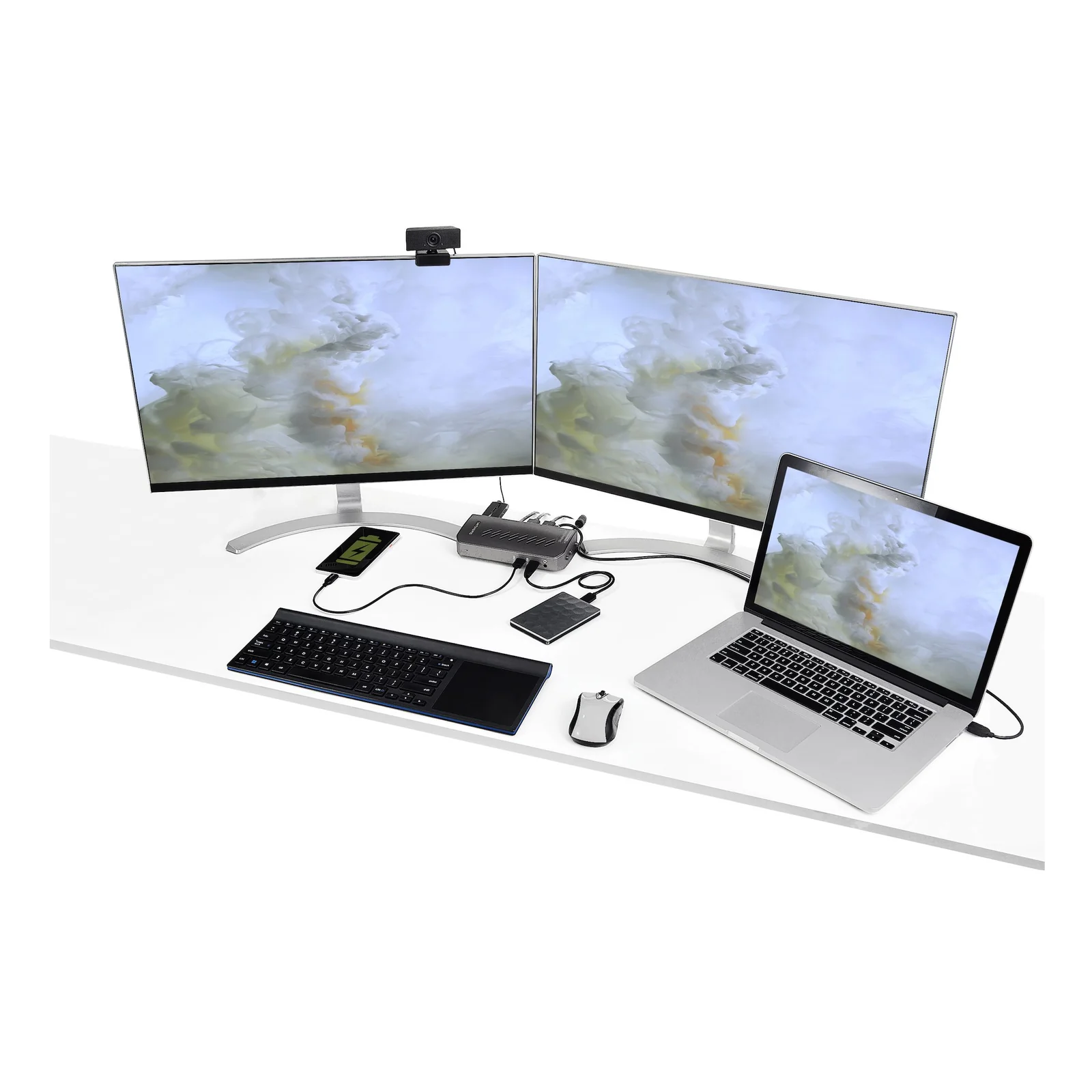 StarTech.com Dock USB-C USB-A - Station d'Accueil USB 3.0 Hybride Universelle pour PC Portable USB-C ou USB-A - Double Écran 4K 60Hz HDMI/DisplayPort - 6x USB-A, GbE - USB 3.1 Gen 1 - Windows/Mac