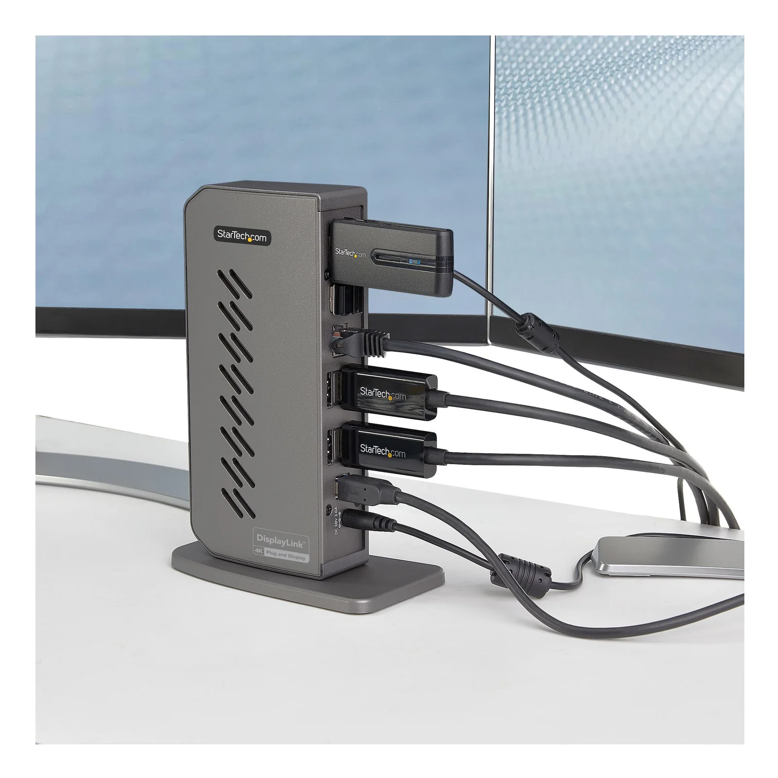 StarTech.com Dock USB-C USB-A - Station d'Accueil USB 3.0 Hybride Universelle pour PC Portable USB-C ou USB-A - Double Écran 4K 60Hz HDMI/DisplayPort - 6x USB-A, GbE - USB 3.1 Gen 1 - Windows/Mac