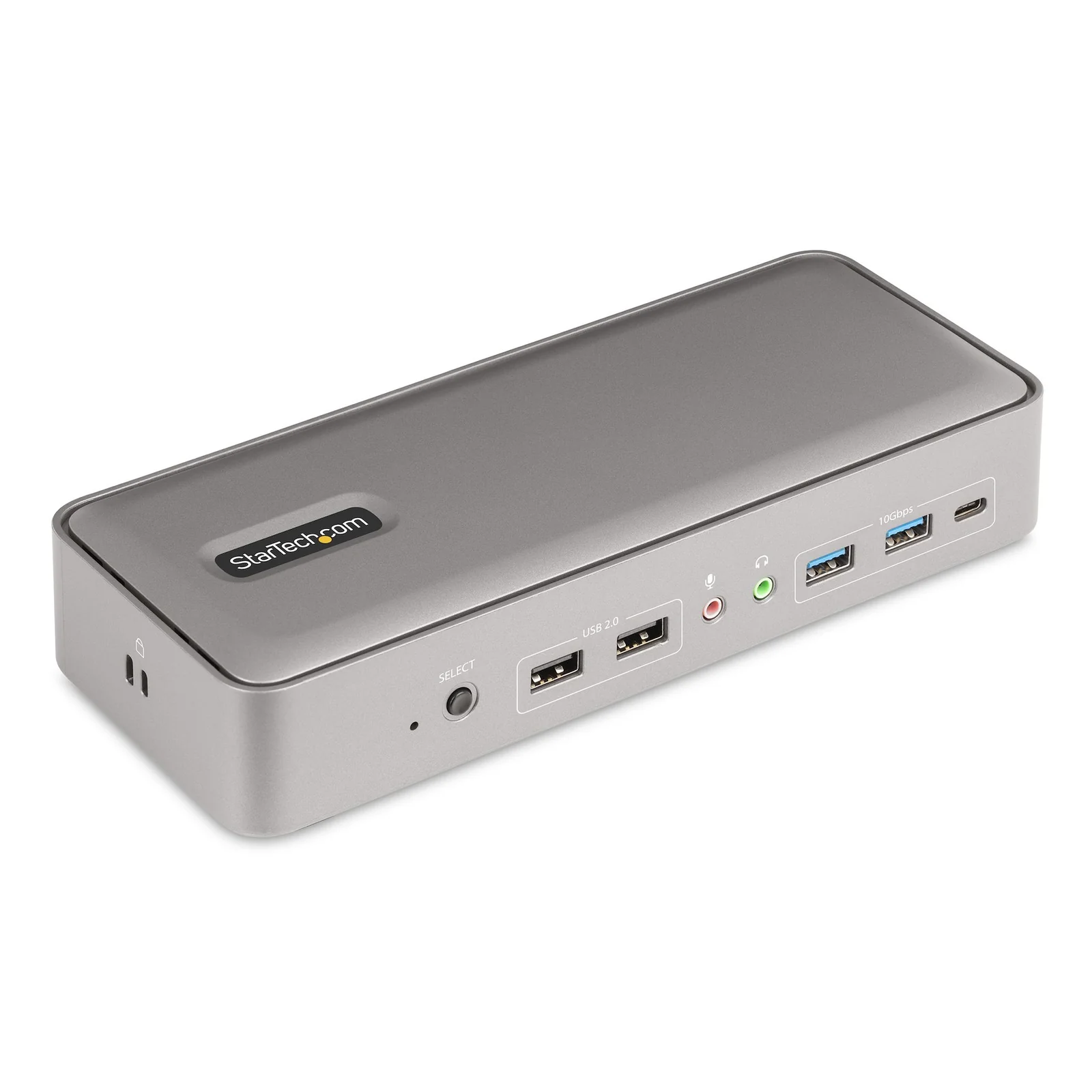 Docking Station KVM USB-C pour Deux PC Portables - Station d'Accueil DisplayPort 4K 60Hz pour 2 Moniteurs - Hub USB 5 Ports, GbE, Alimentation 90W/45W - Stations d'Accueil pour Ordinateur Portable