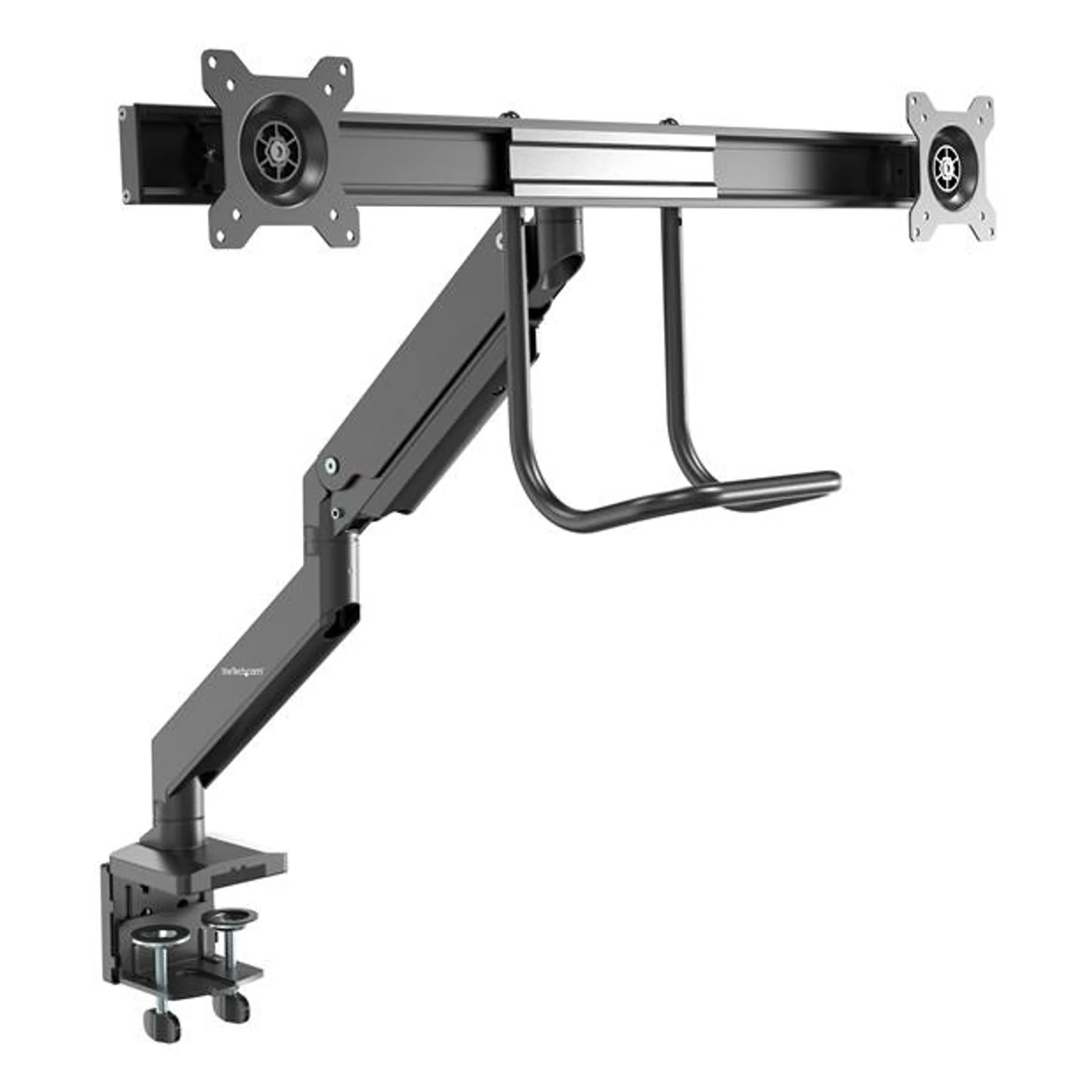 Double bras pour écrans PC - Double affichage - Réglage de hauteur synchronisé - Pour moniteurs VESA de 43 cm à 81 cm