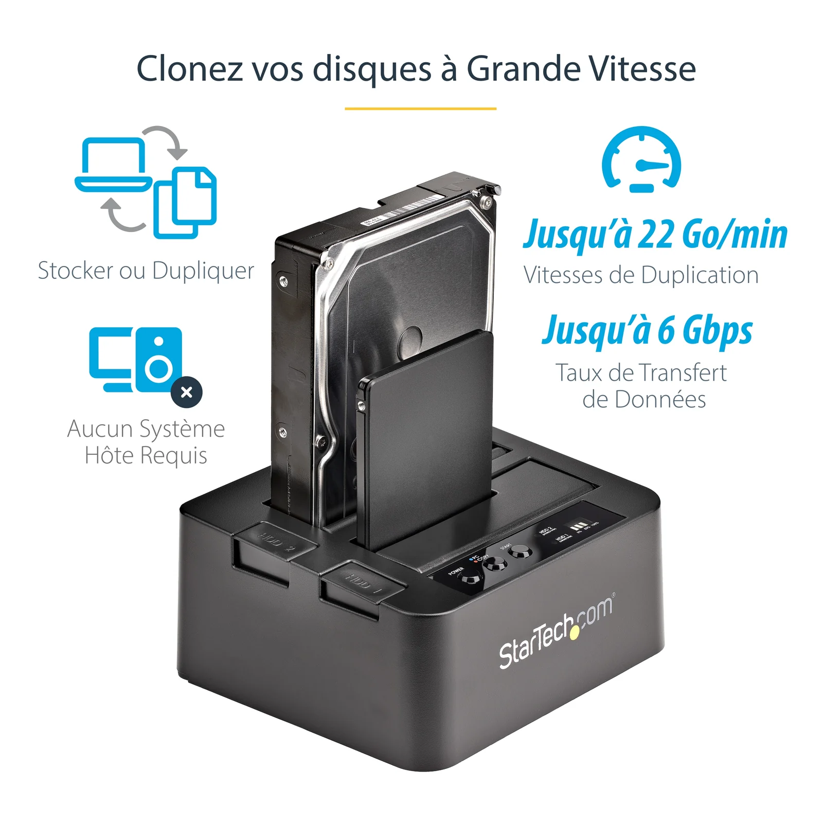 StarTech.com Duplicateur USB 3.1 (10 Gb/s) autonome pour disques durs SATA 2,5" ou 3,5"