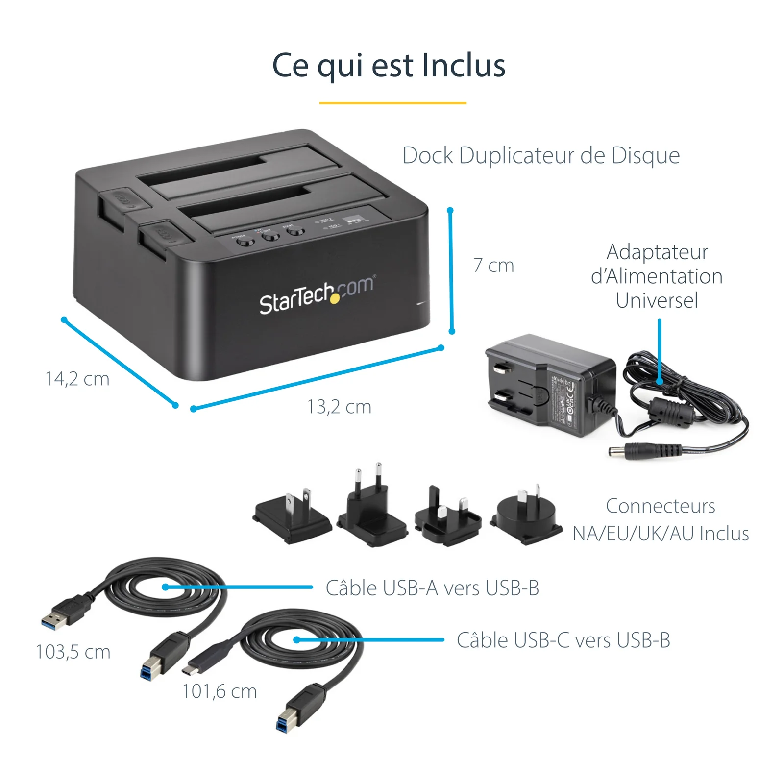 StarTech.com Duplicateur USB 3.1 (10 Gb/s) autonome pour disques durs SATA 2,5" ou 3,5"