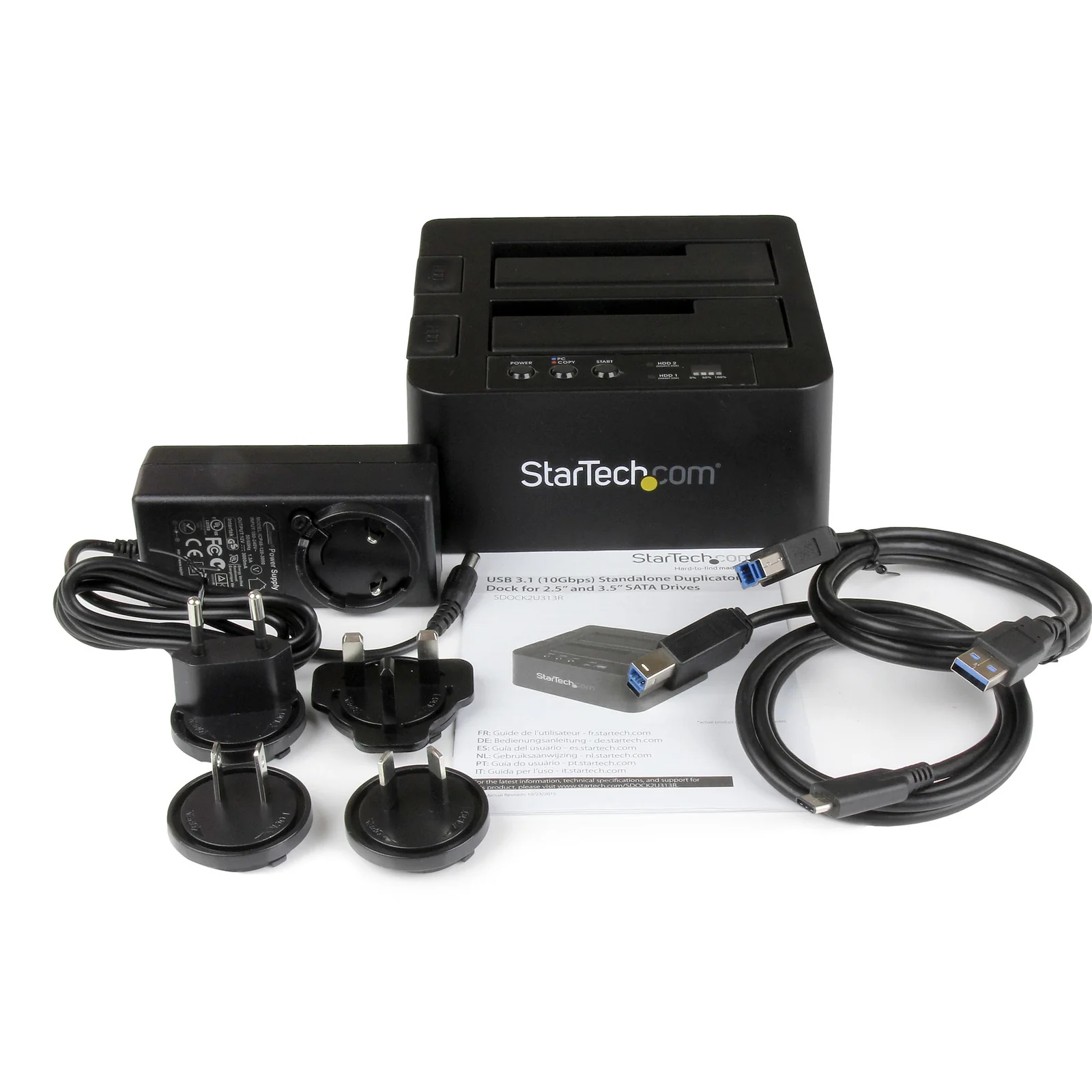 StarTech.com Duplicateur USB 3.1 (10 Gb/s) autonome pour disques durs SATA 2,5" ou 3,5"