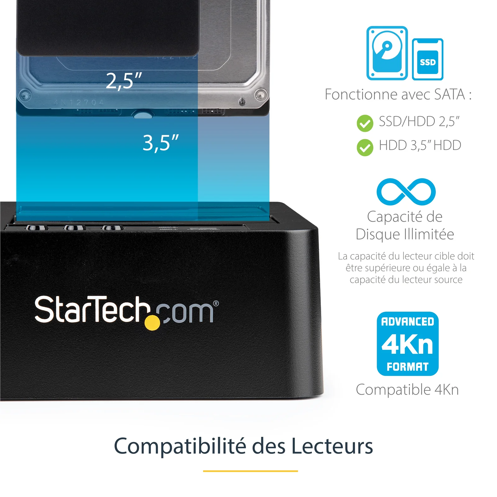 StarTech.com Duplicateur USB 3.1 (10 Gb/s) autonome pour disques durs SATA 2,5" ou 3,5"