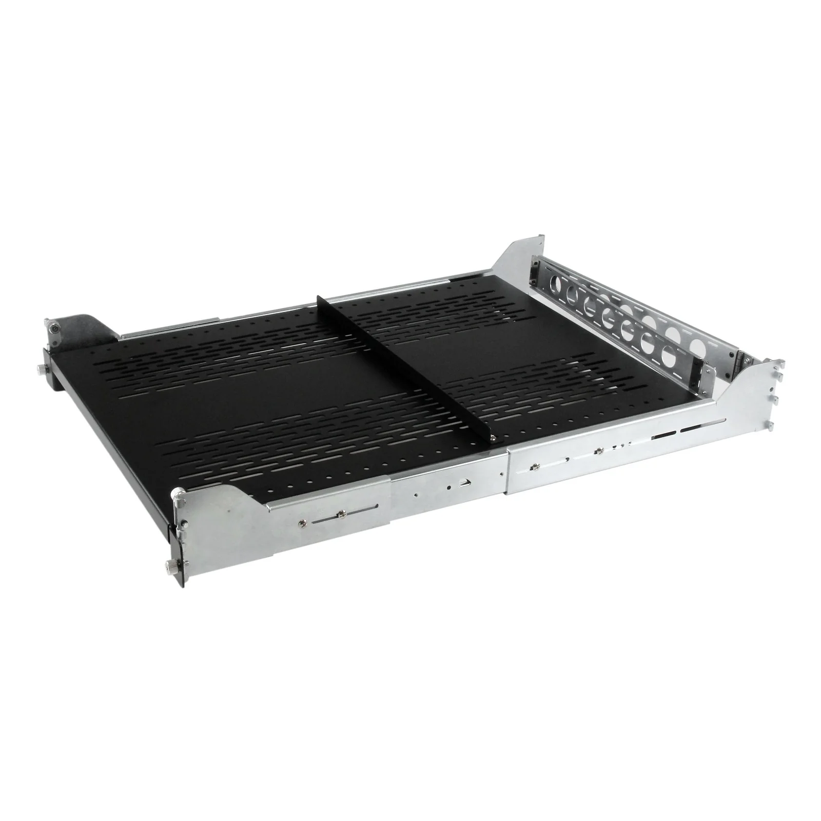 Étagère Coulissante 2U pour Serveur avec Bras de Gestion des Câbles - Profondeur de Montage Réglable de 27,6 à 31,6 pouces - 50kg - Étagère 19" pour Rack d'Équipement - Profondeur 24 Pouces