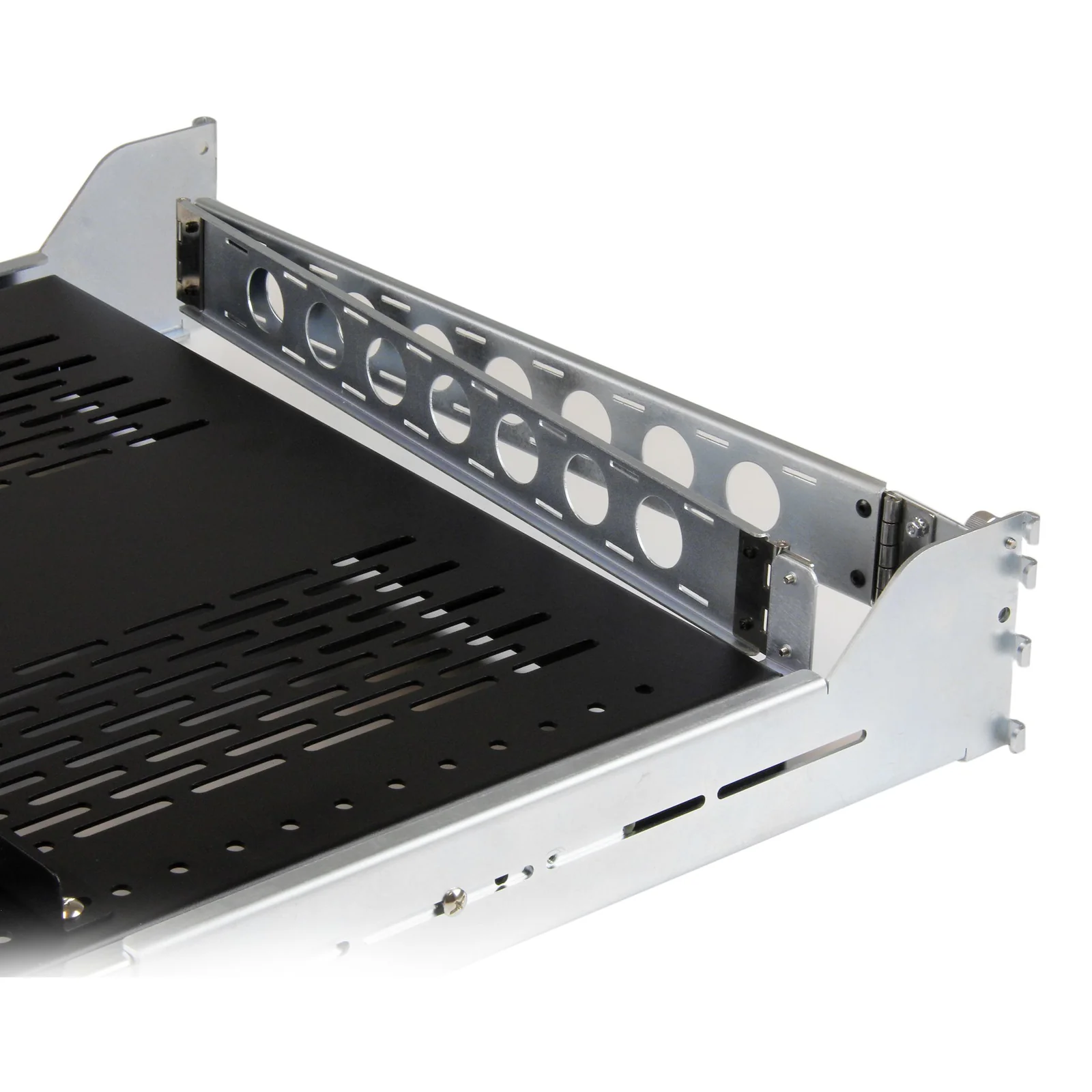 StarTech.com Étagère Coulissante 2U pour Serveur avec Bras de Gestion des Câbles - Profondeur de Montage Réglable de 27,6 à 31,6 pouces - 50kg - Étagère 19" pour Rack d'Équipement - Profondeur 24 Pouces