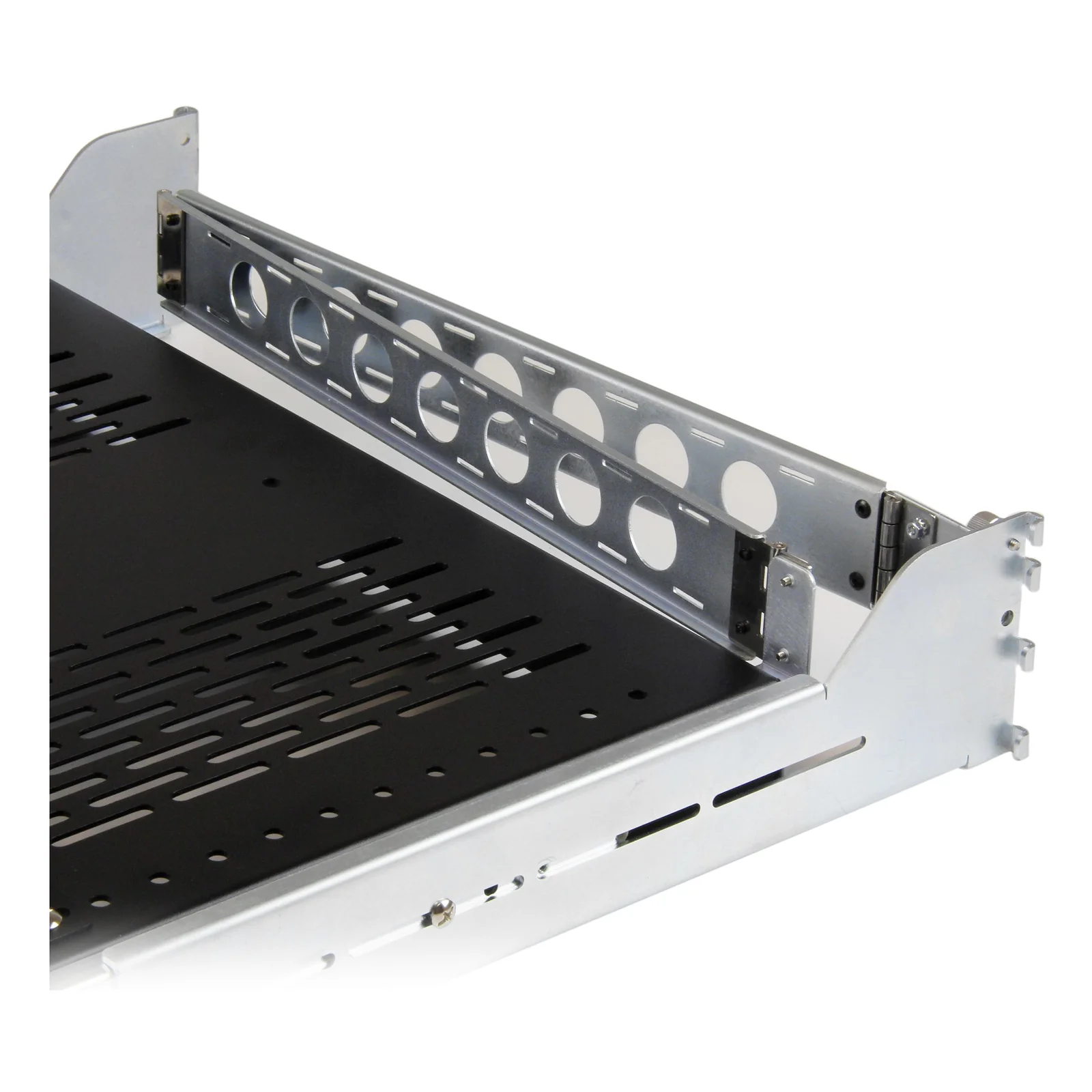 StarTech.com Étagère Coulissante Ventilée 2U pour Rack Serveur avec Bras de Gestion des Câbles - Profondeur de Montage Réglable de 70,3 à 80,2cm - 22,6kg - Étagère pour Plateau de Serveur 19" pour Rack d'Équipement - Profondeur 61cm