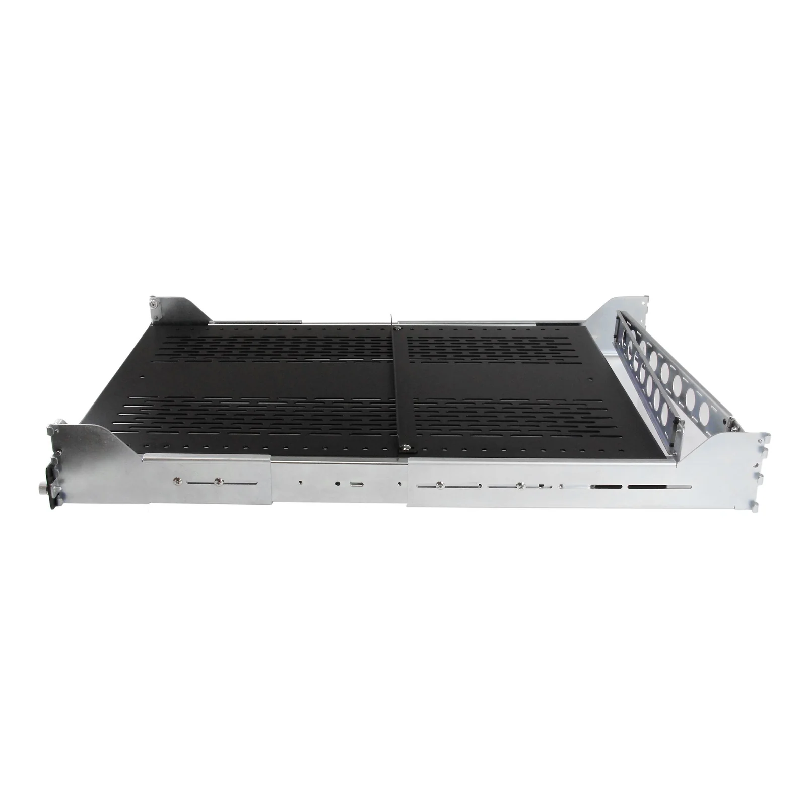 StarTech.com Étagère Coulissante Ventilée 2U pour Rack Serveur avec Bras de Gestion des Câbles - Profondeur de Montage Réglable de 70,3 à 80,2cm - 22,6kg - Étagère pour Plateau de Serveur 19" pour Rack d'Équipement - Profondeur 61cm