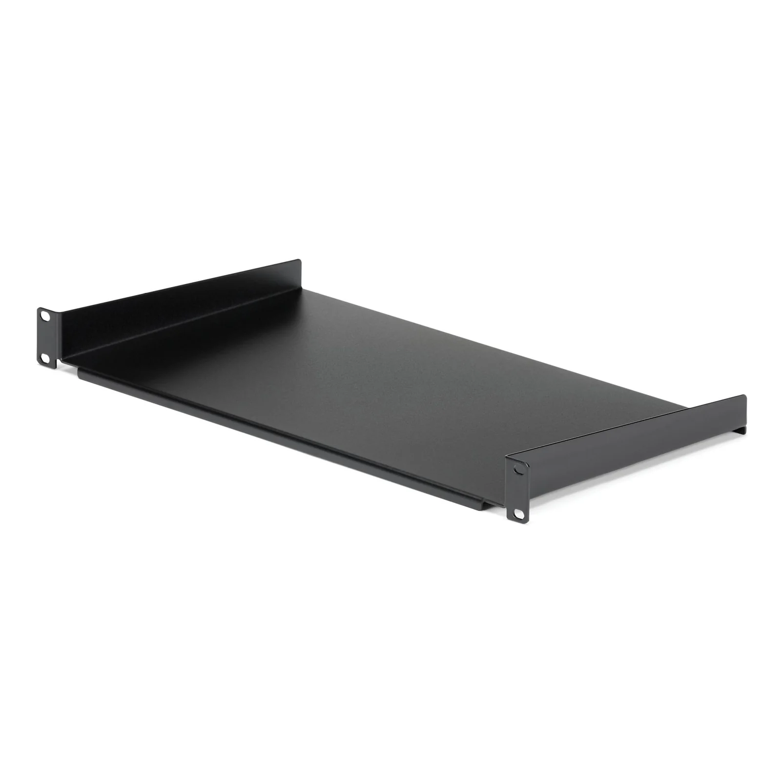 Étagère fixe 1U pour Montage en Rack de Serveur - Plateau Universel en Acier de 25,4cm de Profondeur pour Rack d'Équipement Audiovisuel/Réseau 19" - Capacité de Poids 20kg, Noir