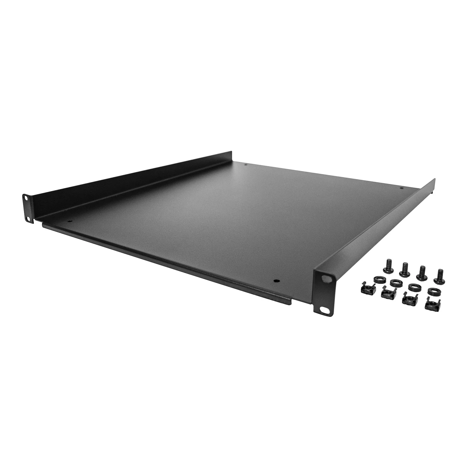 StarTech.com Étagère Rack 19 pouces 1U - Plateau Rackable Universel - Étagère Baie de Brassage - Étagère Cantilever Rack 19" - Capacité 25kg - Rangement Rack Informatique - Profondeur 50cm (20")