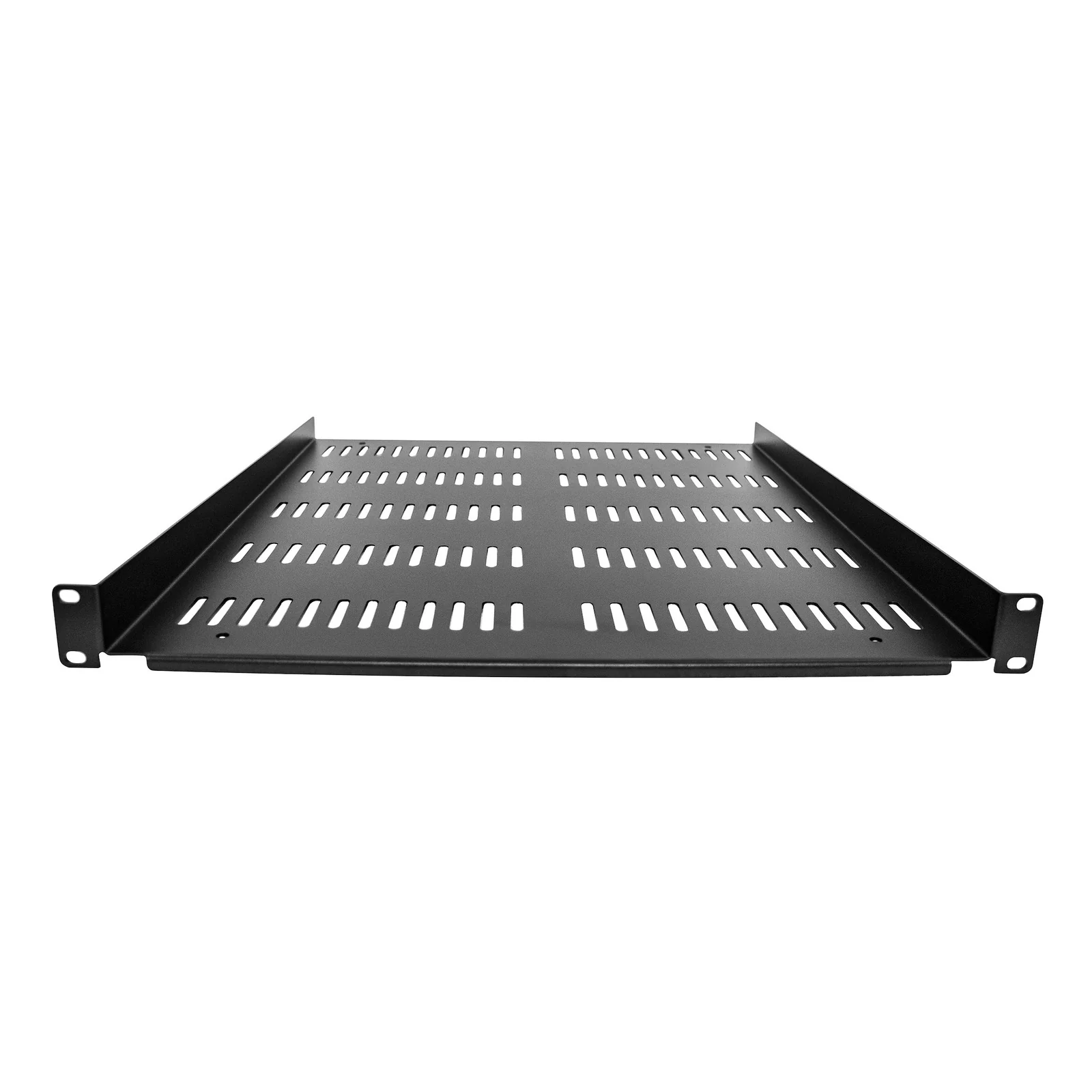 StarTech.com Étagère Rack 19 pouces 1U - Plateau Rackable Universel Ventilé - Étagère Baie de Brassage - Étagère Cantilever Rack 19" - Capacité 25kg - Rangement Rack Informatique - Profondeur 50cm (20"), Noir