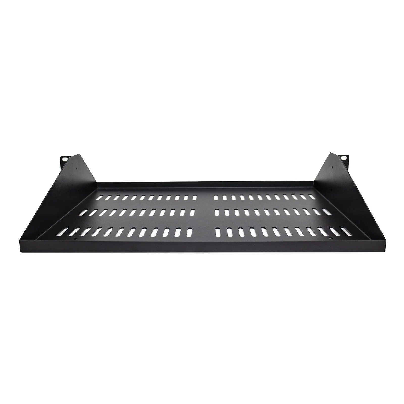 StarTech.com Étagère Rack 19 pouces 2U - Plateau Rackable Universel Ventilé - Étagère Baie de Brassage - Étagère Cantilever Rack 19" - Capacité 91kg - Rangement Rack Informatique - Profondeur 35,6cm (14"), Noir