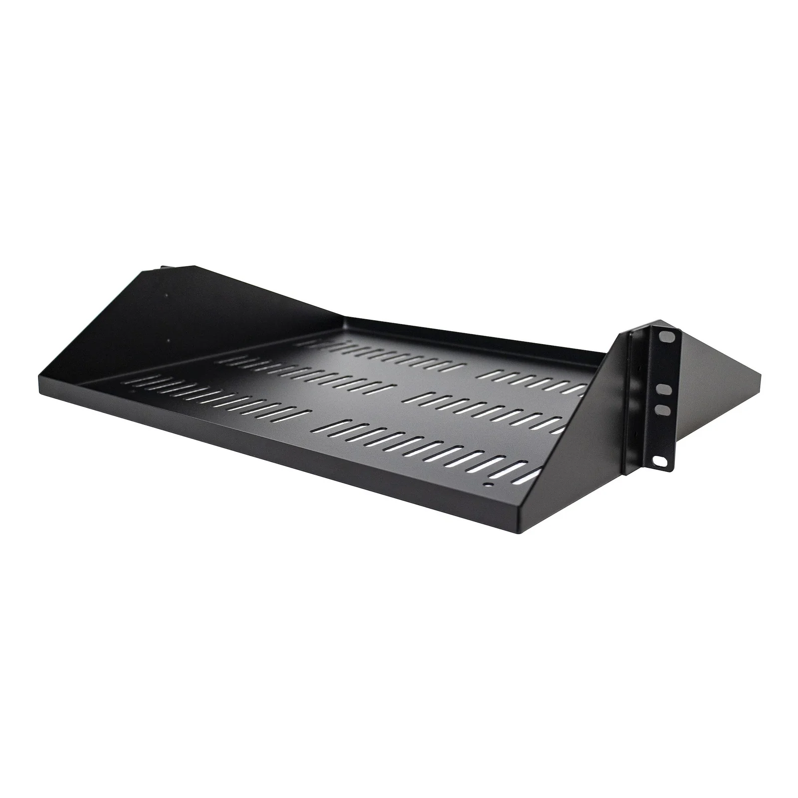 StarTech.com Étagère Rack 19 pouces 2U - Plateau Rackable Universel Ventilé - Étagère Baie de Brassage - Étagère Cantilever Rack 19" - Capacité 91kg - Rangement Rack Informatique - Profondeur 35,6cm (14"), Noir