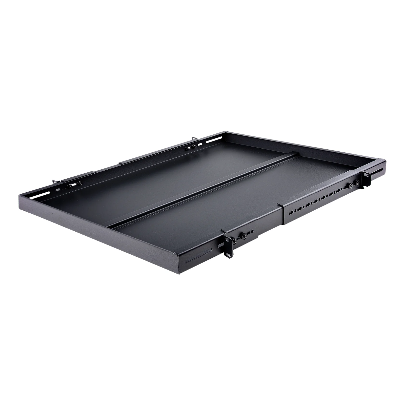 StarTech.com Étagère Réglable pour Montage en Rack Serveur 1U - 150 kg - Profondeur de Montage Réglable de 49,5 à 97,4cm Plateau Universel pour rack d'équipement AV/réseau 19" - Profondeur 69,8 cm