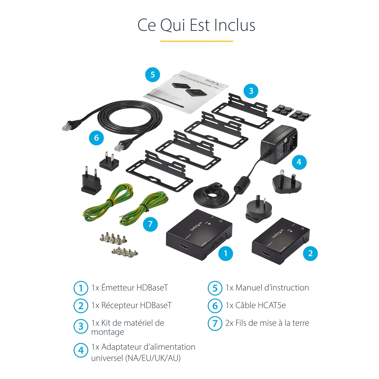 StarTech.com Extendeur HDMI sur Cat5e / 6 - Extender HDMI par RJ45 avec POC (Power over Cable)