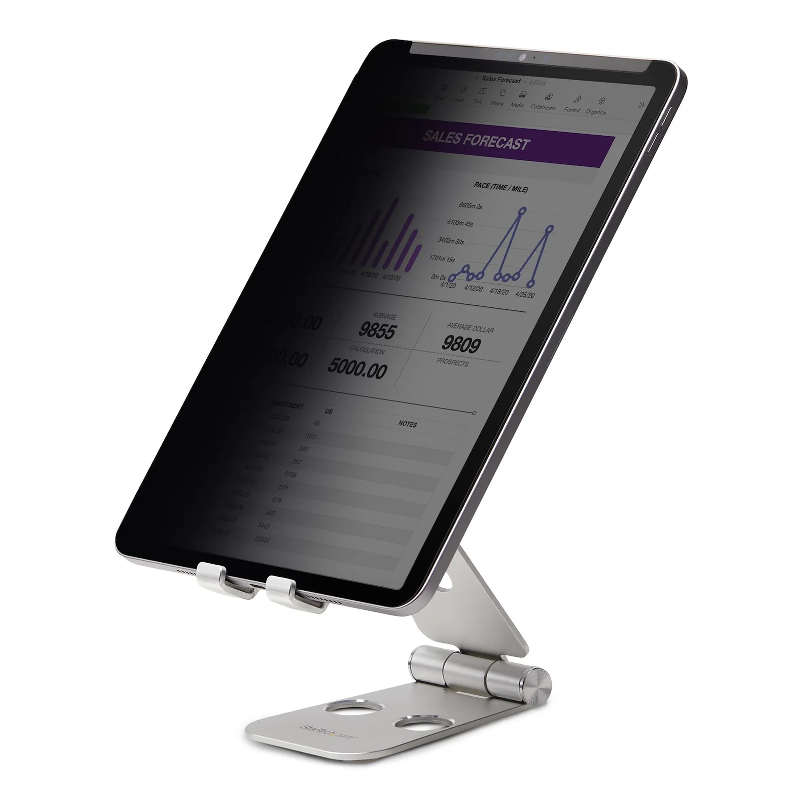 StarTech.com Filtre de Confidentialité à 4 Directions pour iPad Pro 12,9 pouces, 3e Génération et Supérieur, pour Portrait/Paysage, Écran de Protection iPad, +/- 30 Degrés de Vue, Filtre Anti Lumière Bleue