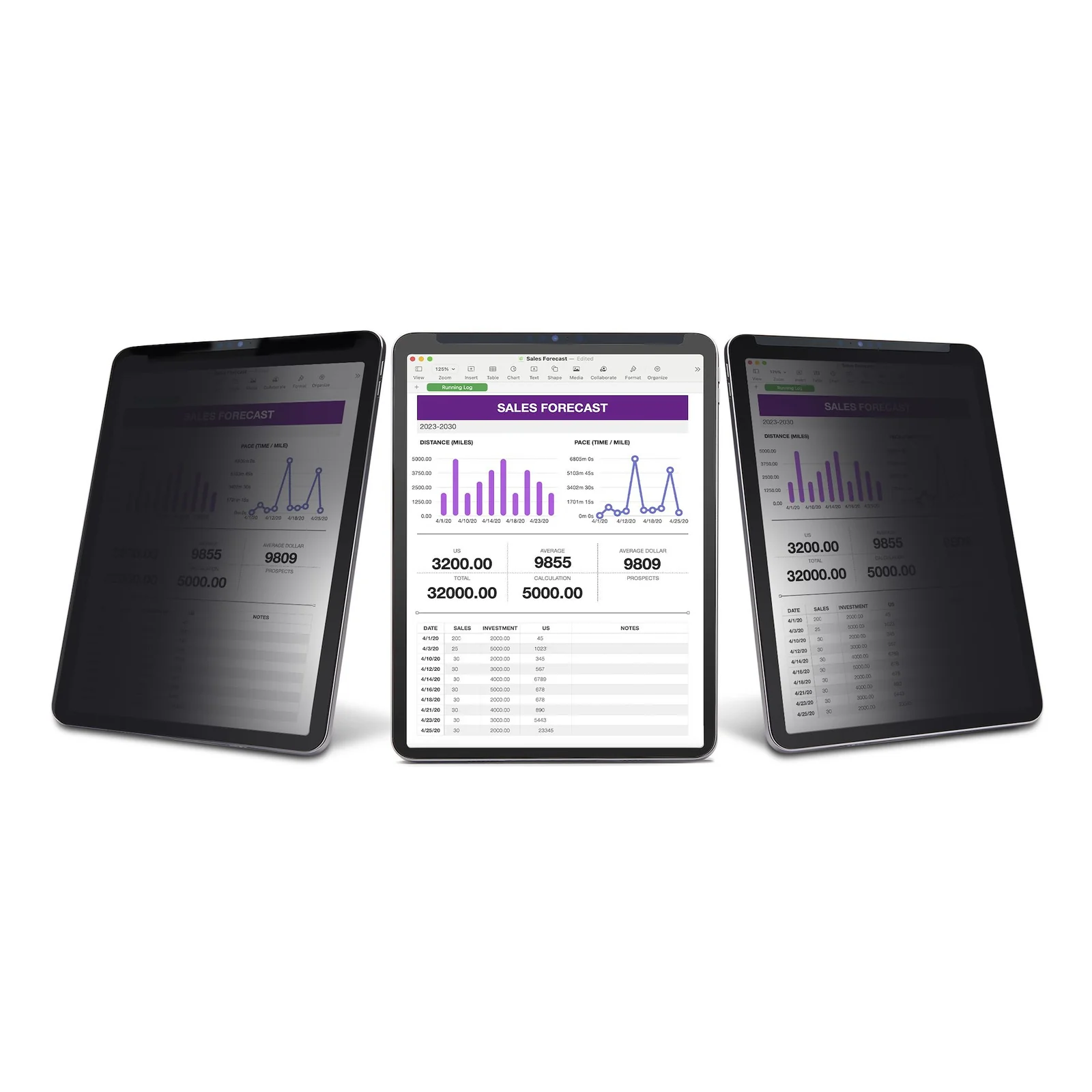 StarTech.com Filtre de Confidentialité à 4 Directions pour iPad Pro 12,9 pouces, 3e Génération et Supérieur, pour Portrait/Paysage, Écran de Protection iPad, +/- 30 Degrés de Vue, Filtre Anti Lumière Bleue