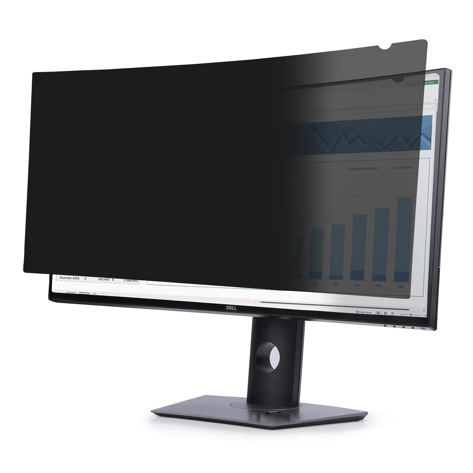 Filtre de Confidentialité pour Écran Incurvé Ultra-Large Dell U3824DW 21:9, Filtre Double Face Mat/Brillant, Protecteur d'Écran pour Moniteur d'Ordinateur, Conforme TAA