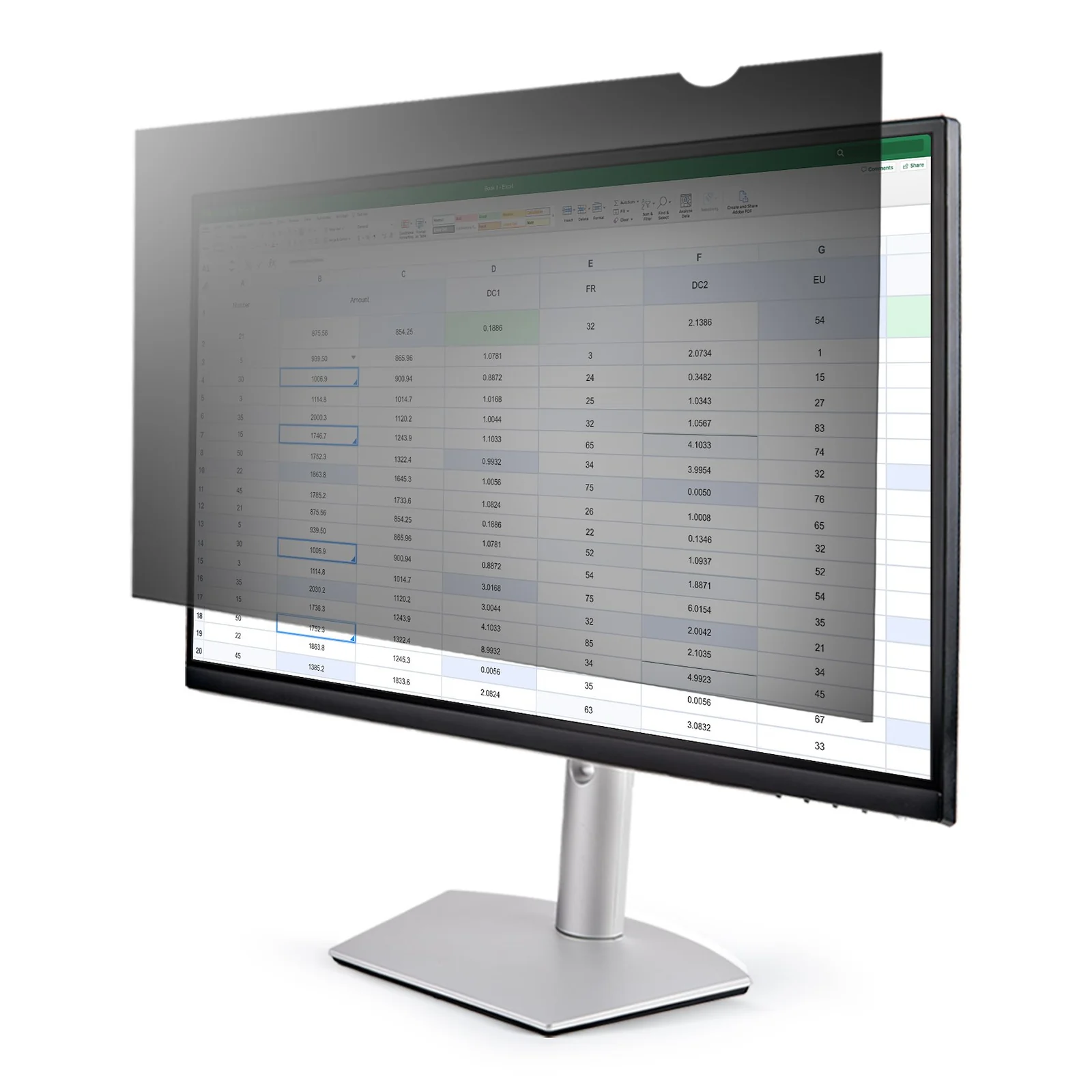 Filtre de Confidentialité pour Ordinateur Portable 28 pouces 16:9 - Écran de Confidentialité Antireflet avec Réduction de Lumière Bleue de 51% Protecteur d'Écran PC avec Angle de Vision de +/- 30°