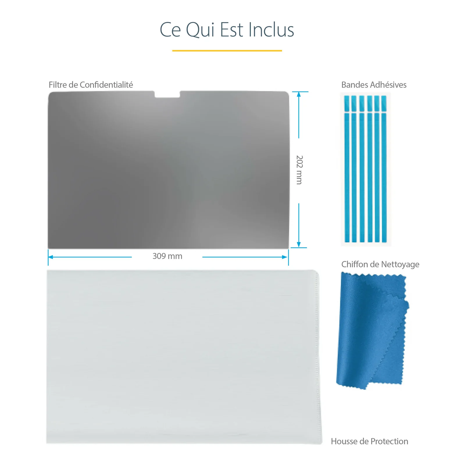 StarTech.com Filtre de Confidentialité Rabattable pour MacBook Pro 14" M1 M2 M3 M4, Protecteur d'Écran contre la Lumière Bleue, Double Face Anti-Reflets Mat ou Brillant, Écran de Confidentialité