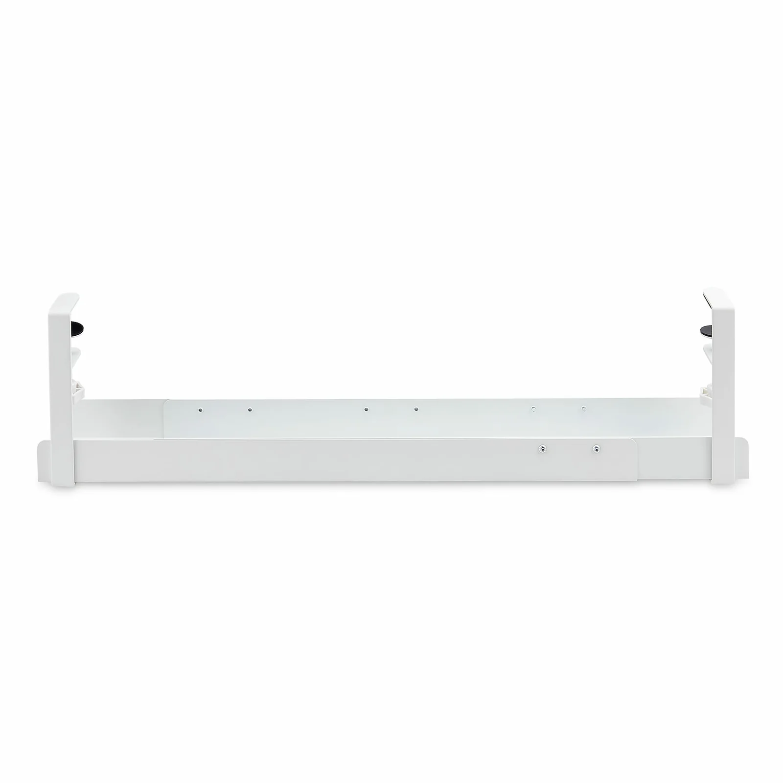 StarTech.com Goulotte Passe Câble Bureau, Organiseur de Câbles Ajustable en Longueur, Installation à Pinces, Aucun Perçage Nécessaire, Support Multiprise, Blanc