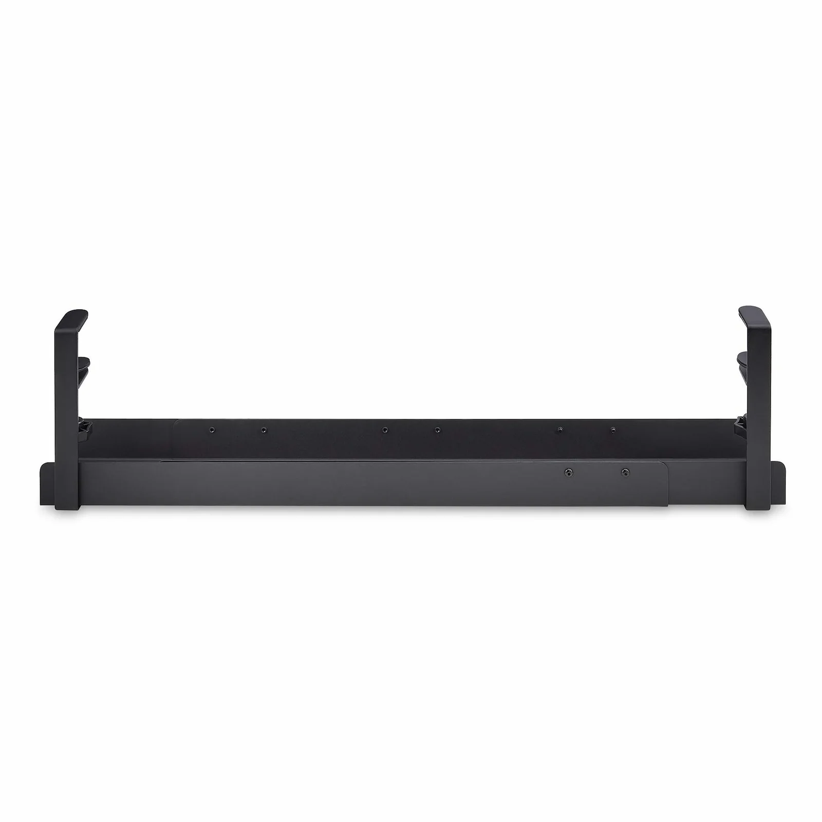 StarTech.com Goulotte Passe Câble Bureau, Organiseur de Câbles Ajustable en Longueur, Installation à Pinces, Aucun Perçage Nécessaire, Support Multiprise, Noir