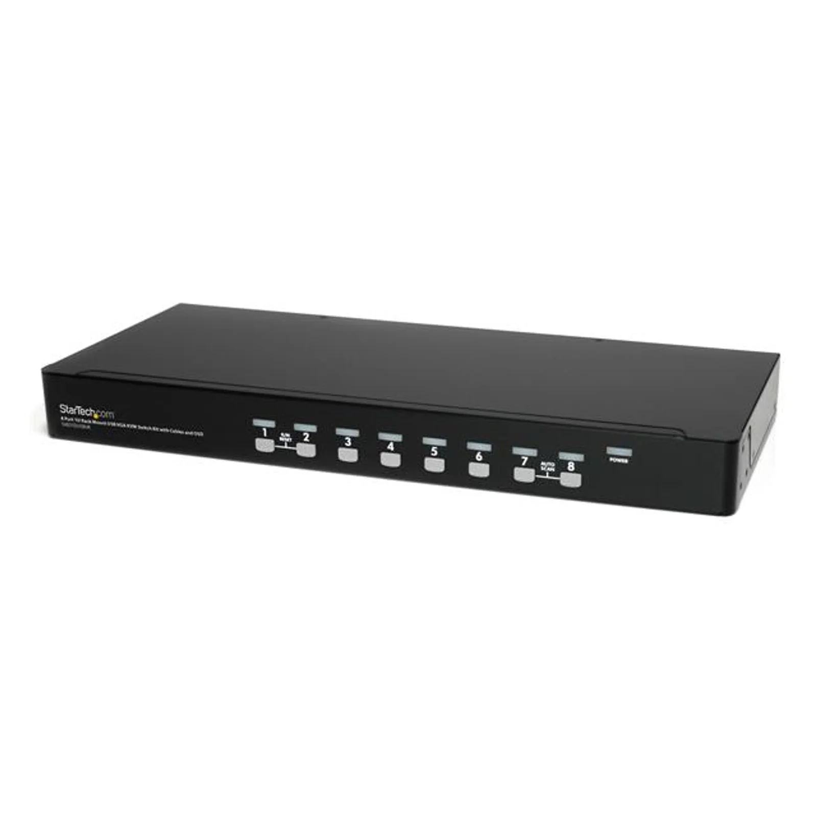 Kit de commutateur KVM USB à montage sur rack 1U 8 ports avec affichage à l'écran et câbles