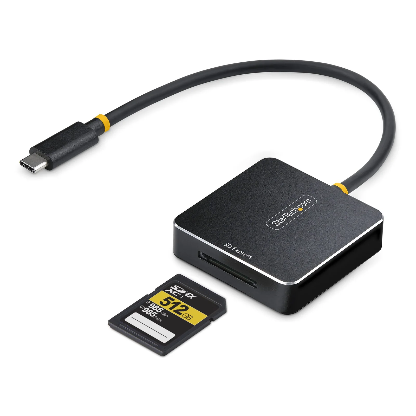 StarTech.com Lecteur de Cartes SD Express USB-C, USB 10Gbps, Lecteur de Cartes Mémoire Portable, Adaptateur USB Type-C vers Secure Digital 7.1, Fonctionne avec tous les Systèmes d'Exploitation