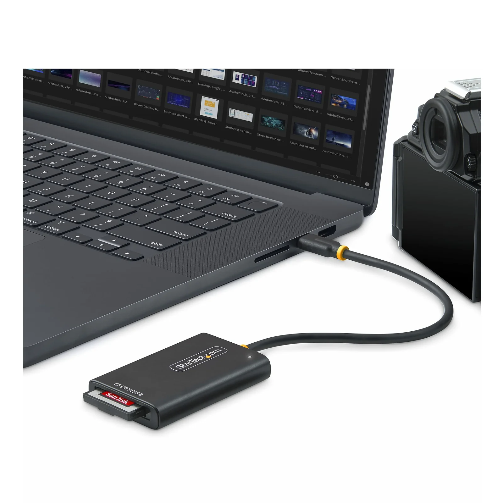 StarTech.com Lecteur de Cartes USB-C CFexpress Type B, USB 10Gbps, Lecteur de Cartes Mémoire Portable, Adaptateur USB Type-C vers CF Express 2.0, Fonctionne avec Tous les Systèmes d'Exploitation