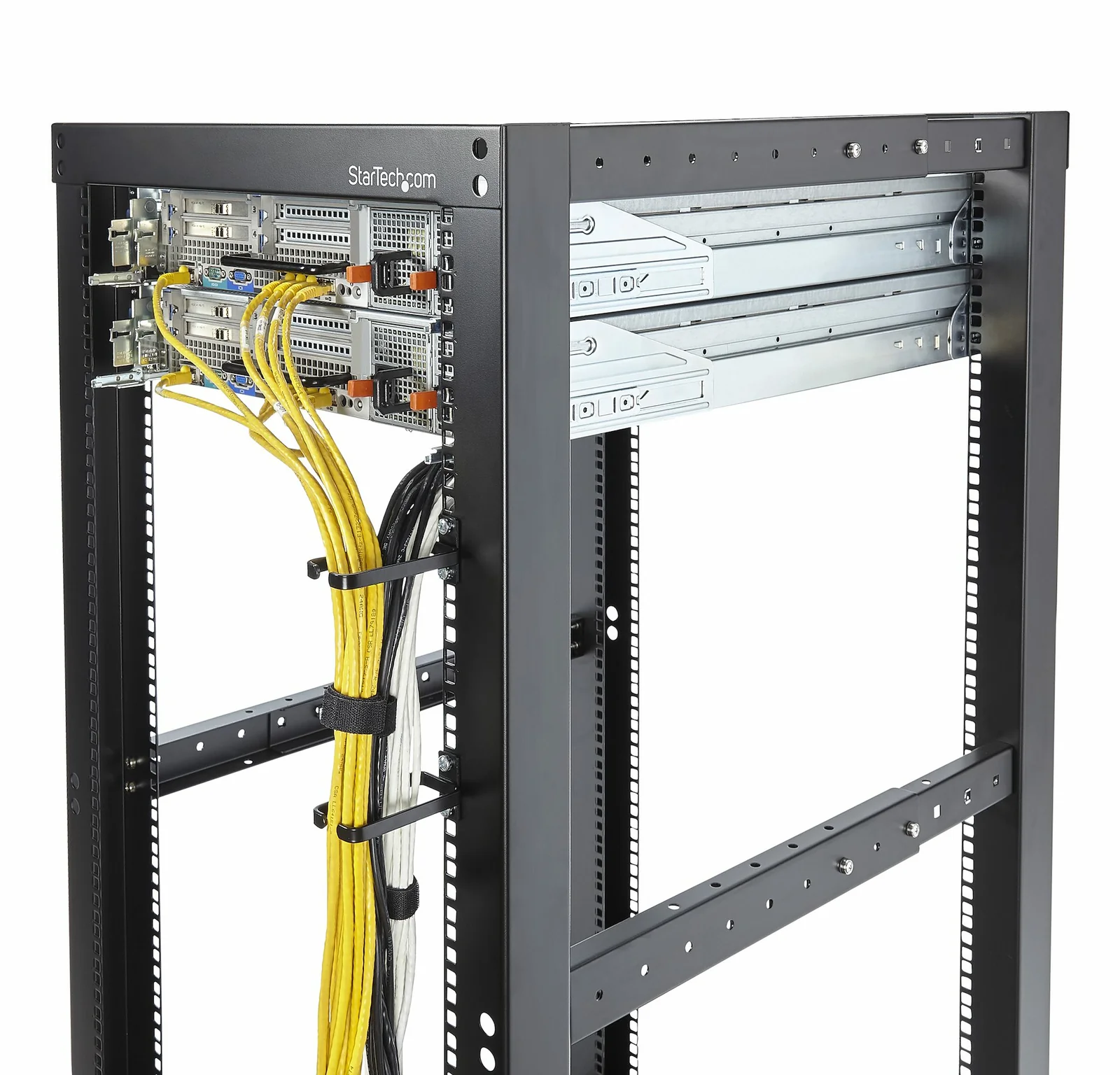 StarTech.com Lot de 5 Crochets à Anneaux en D pour Gestion Verticale des Câbles 1U, Gestionnaire de Câbles pour Baies de Serveurs 19", Organisateurs de Câbles pour Racks de Réseaux, Anneaux de Guidage de Câbles