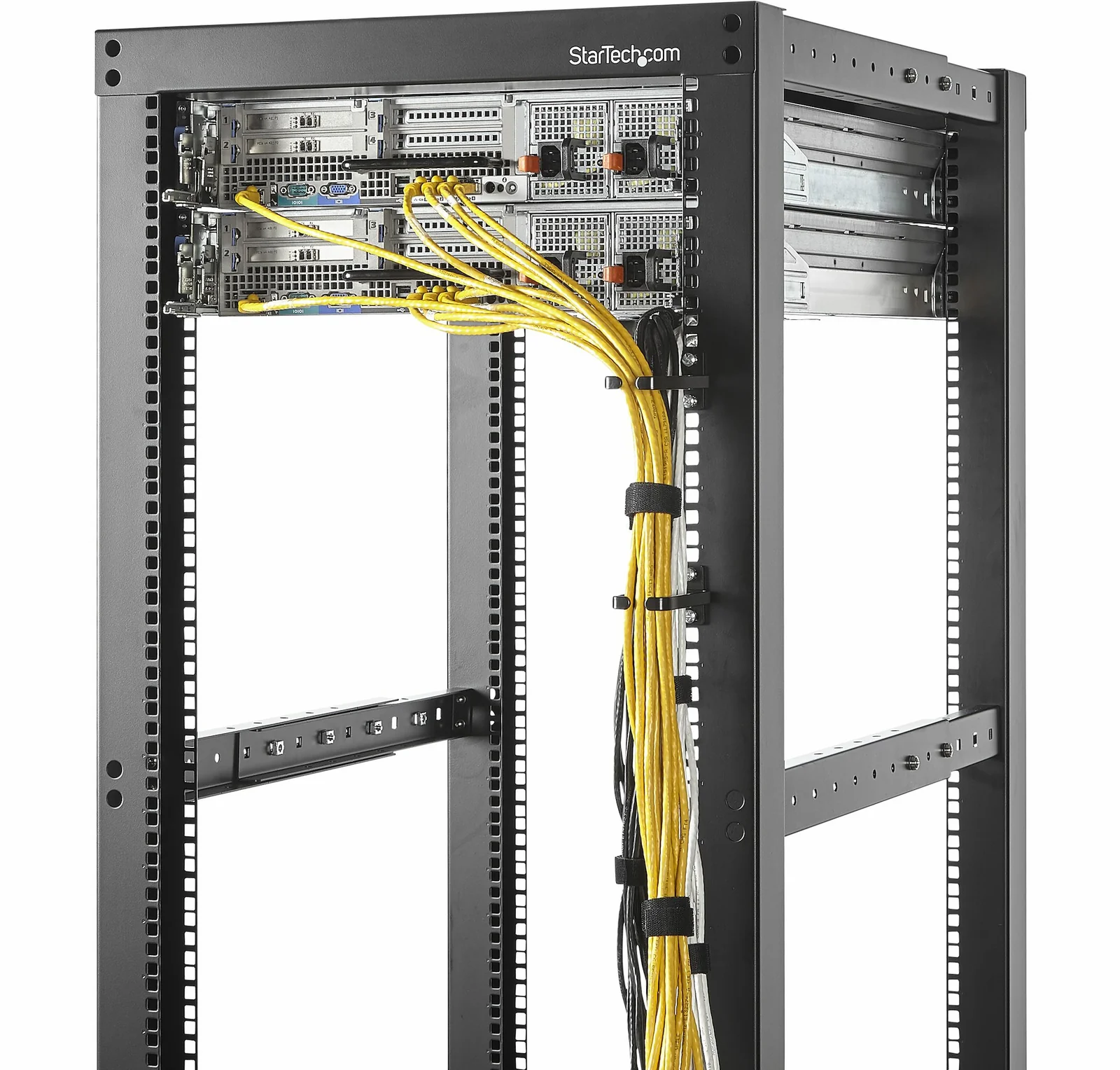 StarTech.com Lot de 5 Crochets à Anneaux en D pour Gestion Verticale des Câbles 1U, Gestionnaire de Câbles pour Baies de Serveurs 19", Organisateurs de Câbles pour Racks de Réseaux, Anneaux de Guidage de Câbles