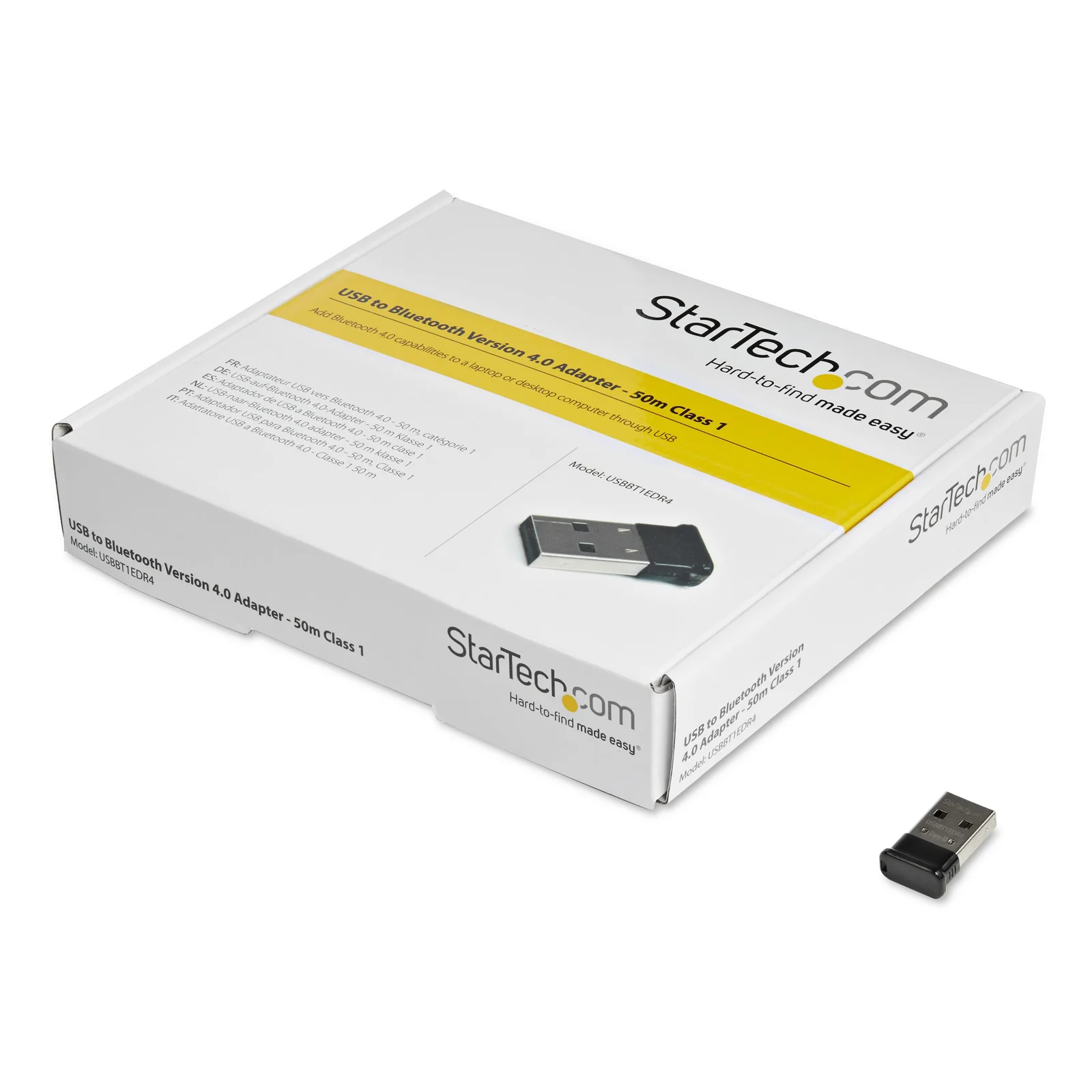 StarTech.com Mini Adaptateur USB Bluetooth 4.0 - Mini Dongle Sans Fil EDR Classe 1 - 50m
