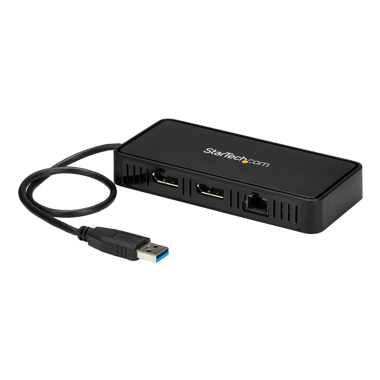 StarTech.com Mini Dock USB 3.0 - Station d'Acceuil USB-A Double Écran avec Vidéo DisplayPort 4K 60Hz & Gigabit Ethernet - Câble 30 cm - Adaptateur USB 3.1 Gen 1 Type-A pour PC Portable