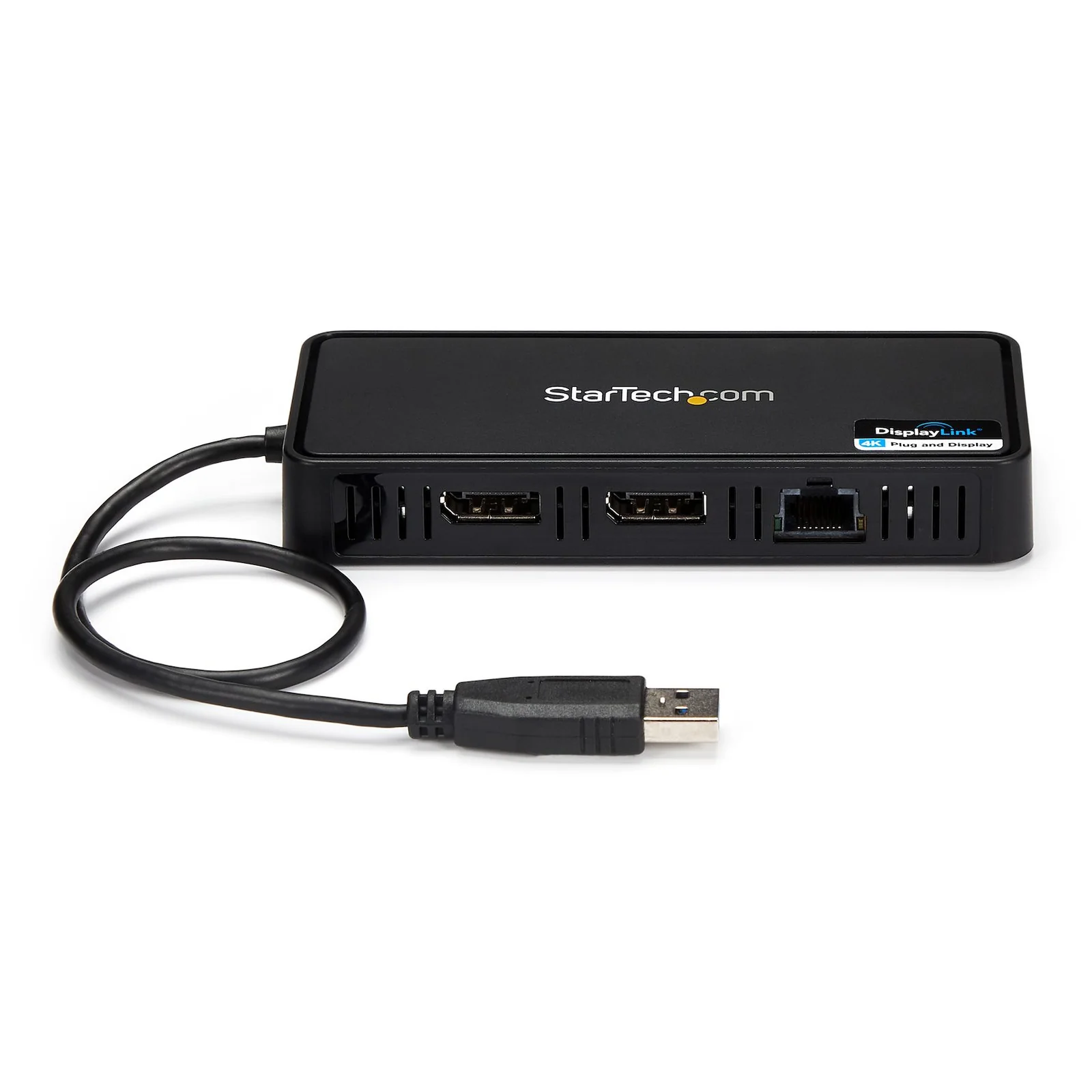 StarTech.com Mini Dock USB 3.0 - Station d'Acceuil USB-A Double Écran avec Vidéo DisplayPort 4K 60Hz & Gigabit Ethernet - Câble 30 cm - Adaptateur USB 3.1 Gen 1 Type-A pour PC Portable