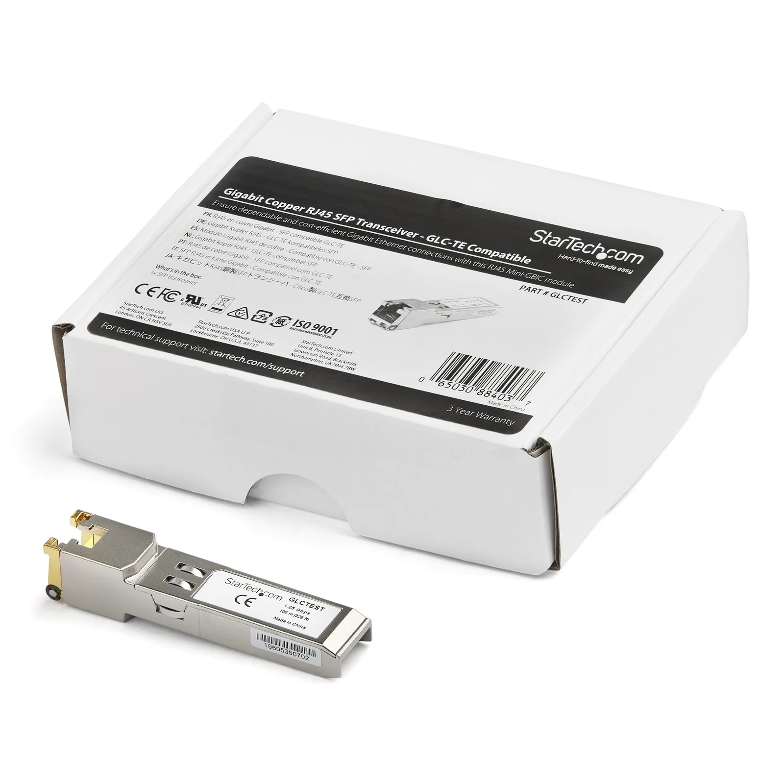 StarTech.com Module de transceiver SFP compatible Cisco GLC-TE - 10/100/1000BASE-TX