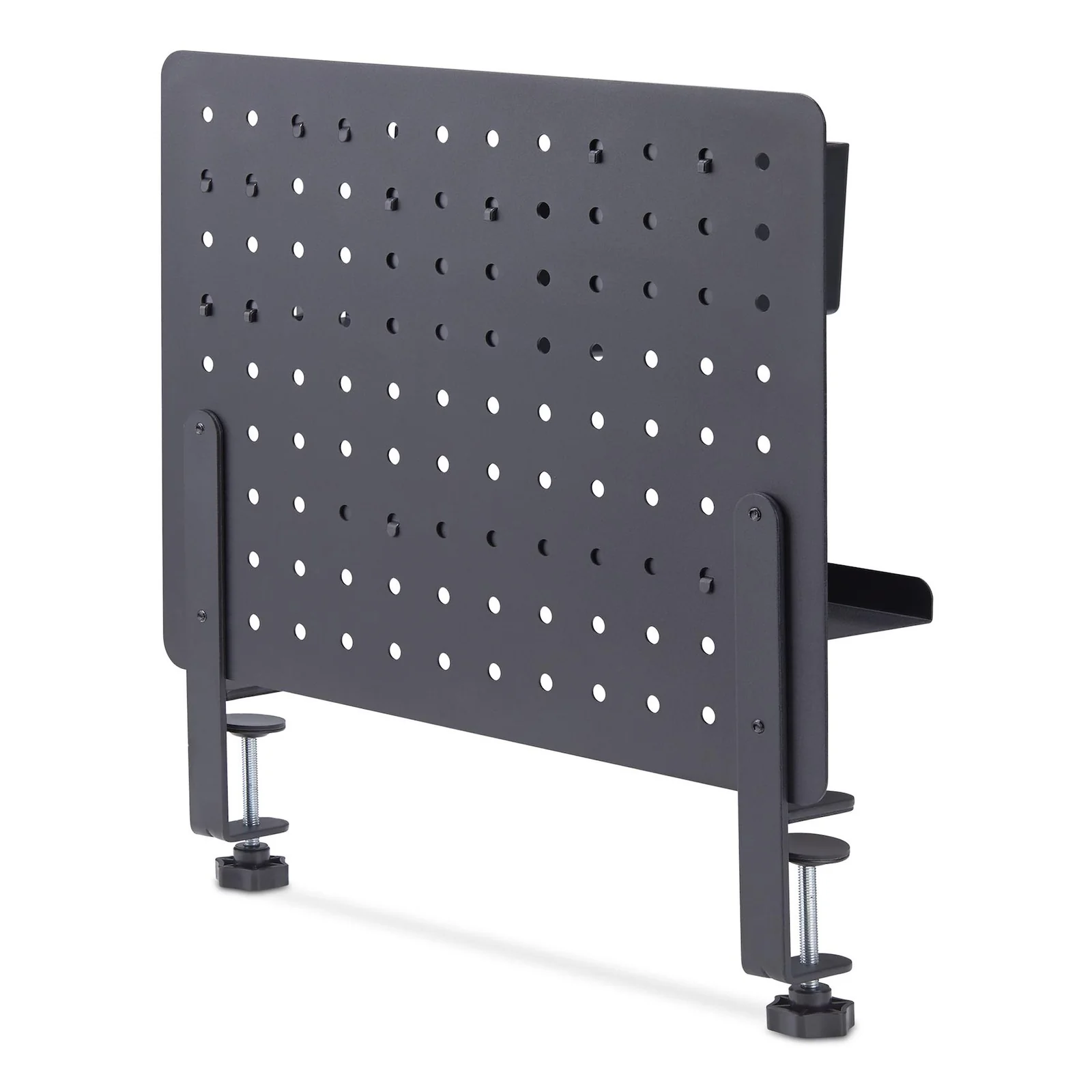 StarTech.com Panneau Perforé à Pinces avec Accessoires, 42 x 32cm, Panneau Perforé en Acier, Organisateur de Rangement de Bureau, Panneau Perforé à Fixer sur un Bureau, Noir