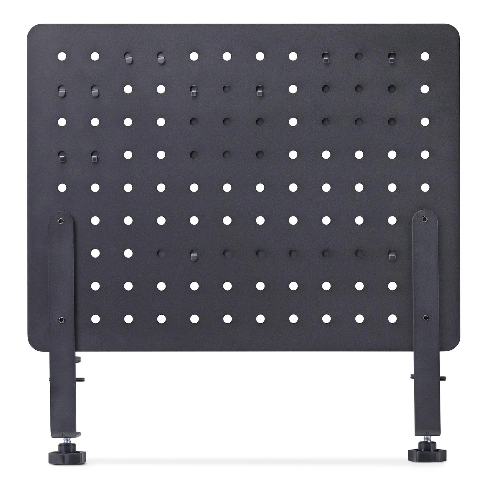 StarTech.com Panneau Perforé à Pinces avec Accessoires, 42 x 32cm, Panneau Perforé en Acier, Organisateur de Rangement de Bureau, Panneau Perforé à Fixer sur un Bureau, Noir