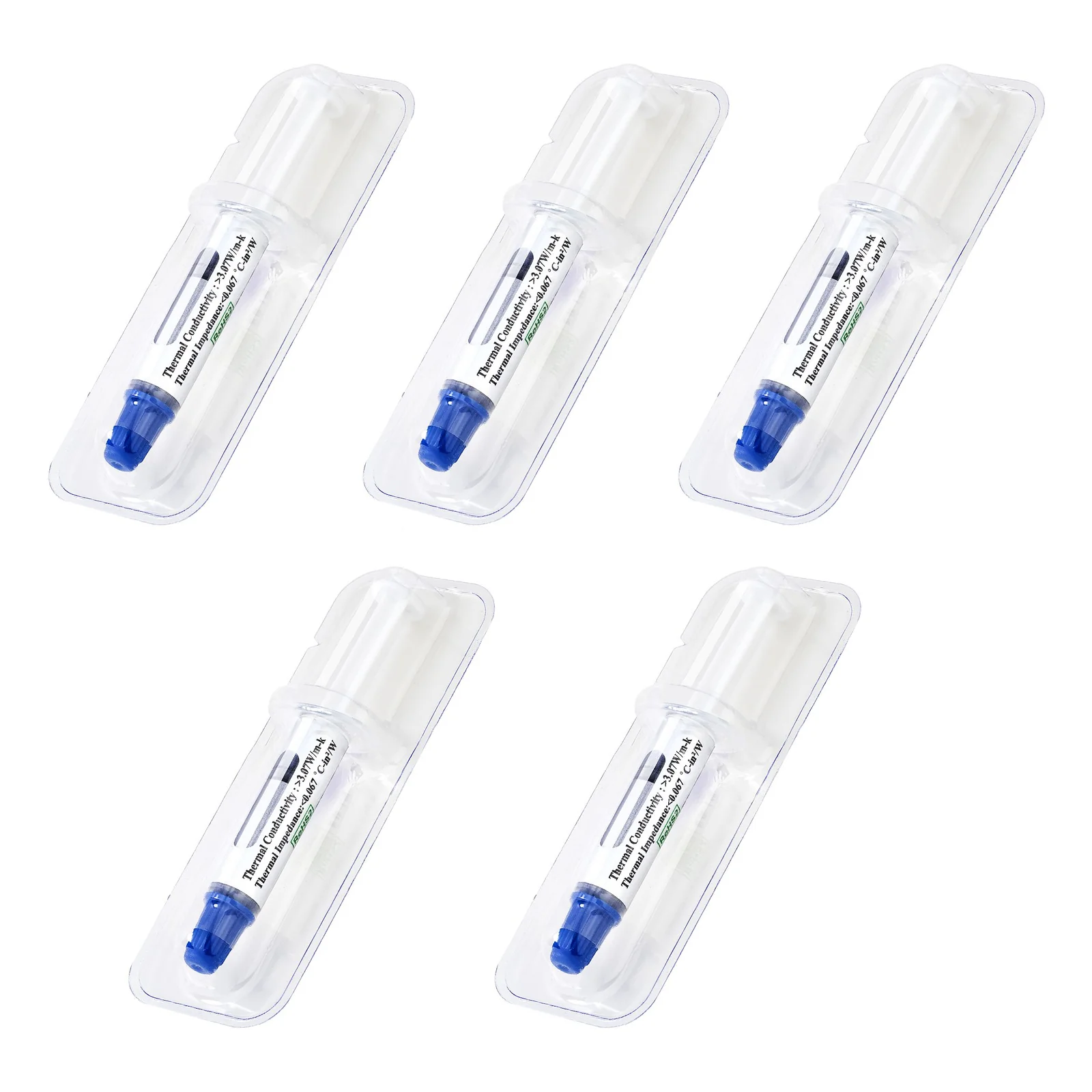 StarTech.com Pâte Thermique PC - Graisse Thermique pour Processeur, Lot de 5 Seringues Refermable (1,5g/Chacune) - Pâte Thermique GPU/CPU - Pâte Thermique Ordinateur RoHS/CE