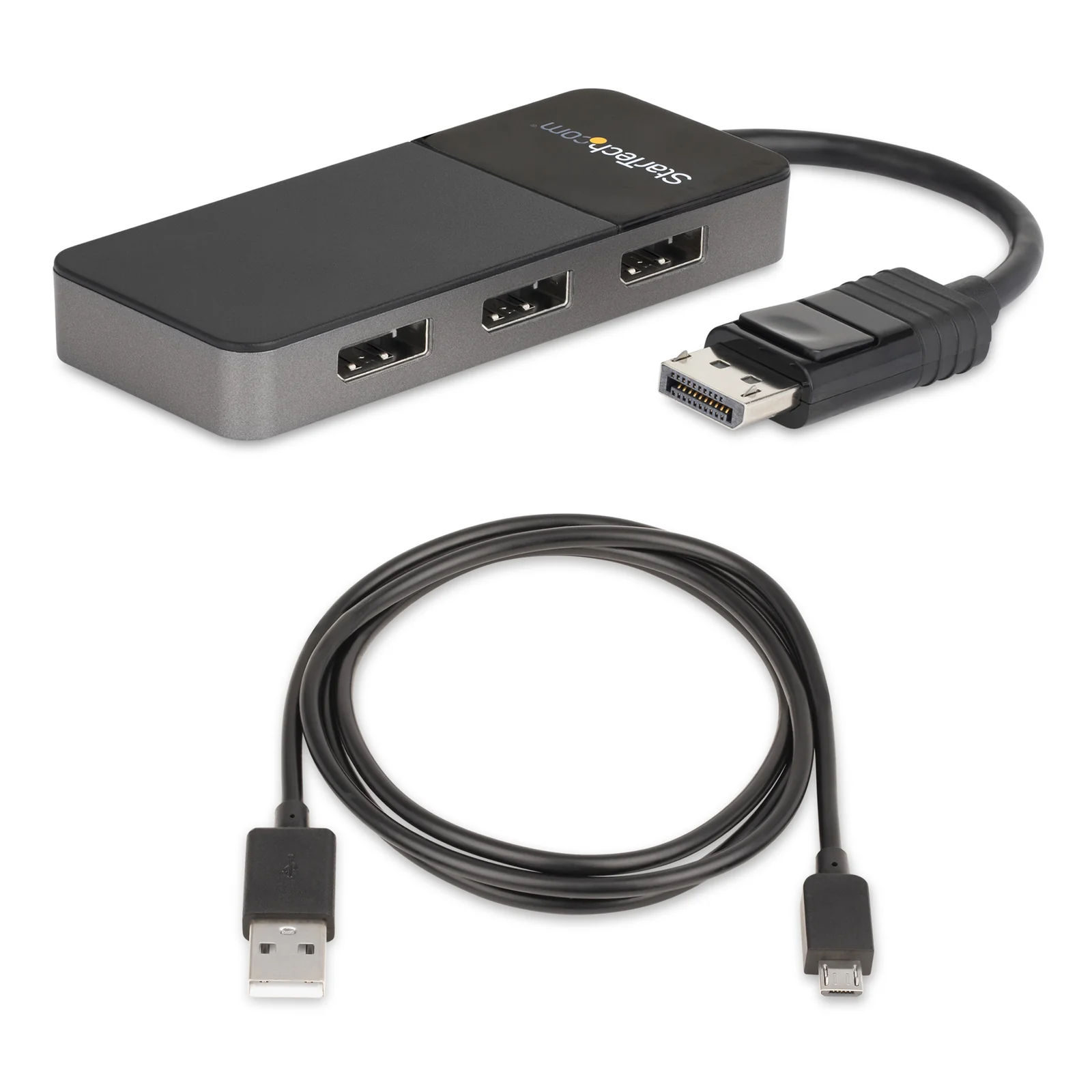 StarTech.com Répartiteur DisplayPort 1.4 à 3 ports, Adaptateur Multi-Moniteur DisplayPort vers 3x DP, Hub MST Triple pour Ordinateur 4K, Alimentation par Bus USB - Windows Uniquement