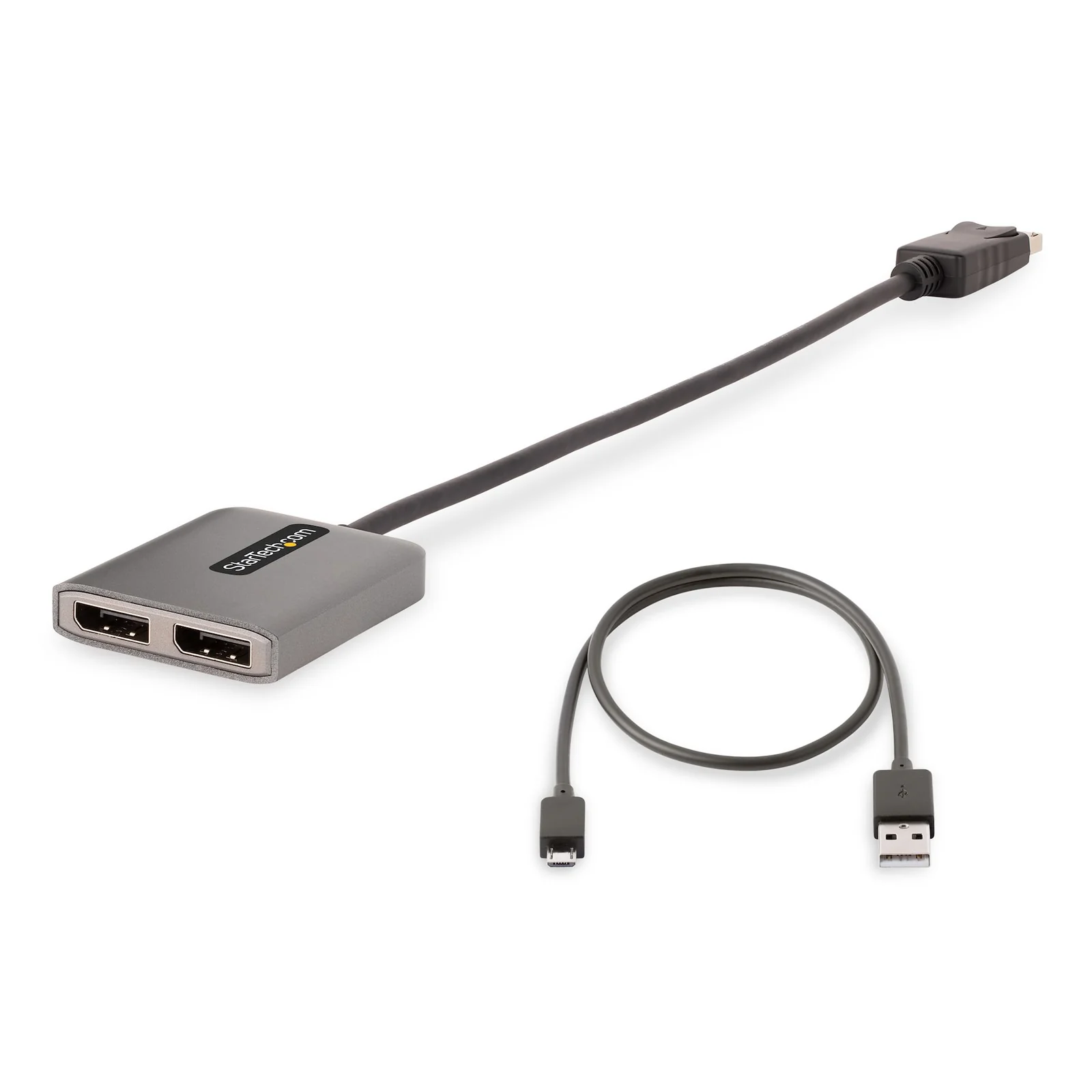 StarTech.com Répartiteur DisplayPort 1.4 pour Deux Moniteurs, Adaptateur DisplayPort vers 2x DP pour Plusieurs Moniteurs, Hub MST pour Ordinateur 5K 60Hz, Câble Extra-Long Intégré - Windows Uniquement