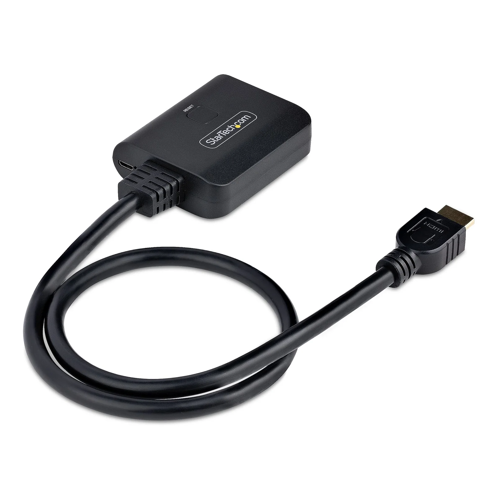 StarTech.com Répartiteur HDMI 2 Ports - Vidéo HDMI 2.0 4K 60Hz - Répartiteur HDMI 4K 1 Entrée 2 Sorties - Répartiteur 1x2 Affichage/Sortie HDMI, HDR/HDCP - Splitter avec Câble HDMI Intégré de 50 cm