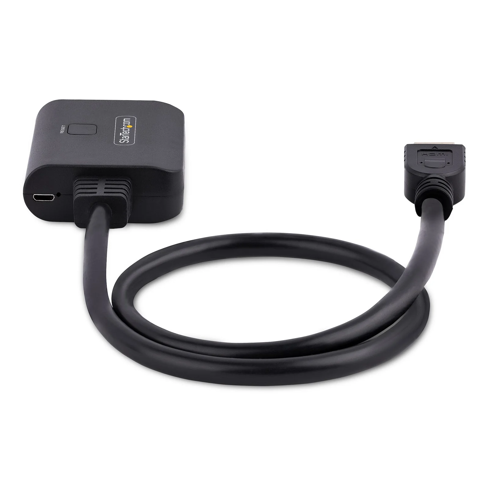 StarTech.com Répartiteur HDMI 2 Ports - Vidéo HDMI 2.0 4K 60Hz - Répartiteur HDMI 4K 1 Entrée 2 Sorties - Répartiteur 1x2 Affichage/Sortie HDMI, HDR/HDCP - Splitter avec Câble HDMI Intégré de 50 cm