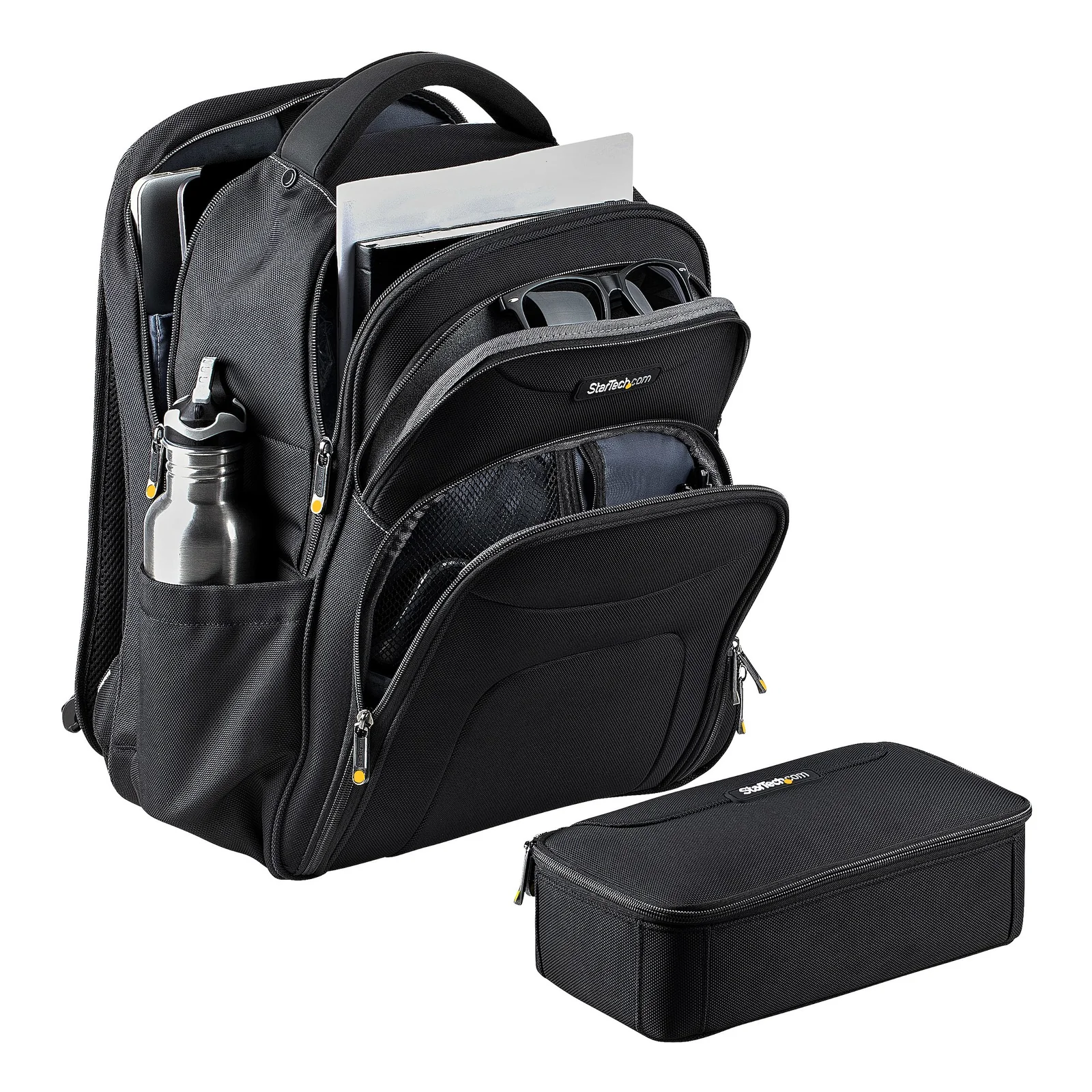 StarTech.com Sac à Dos Ordinateur Portable 15,6 pouces avec Compartiments Amovible pour Accessoires - Sac Informatique Professionnel High Tech - Pour Tous Déplacements - Résistant/Ergonomique - Nylon - PC/Tablette
