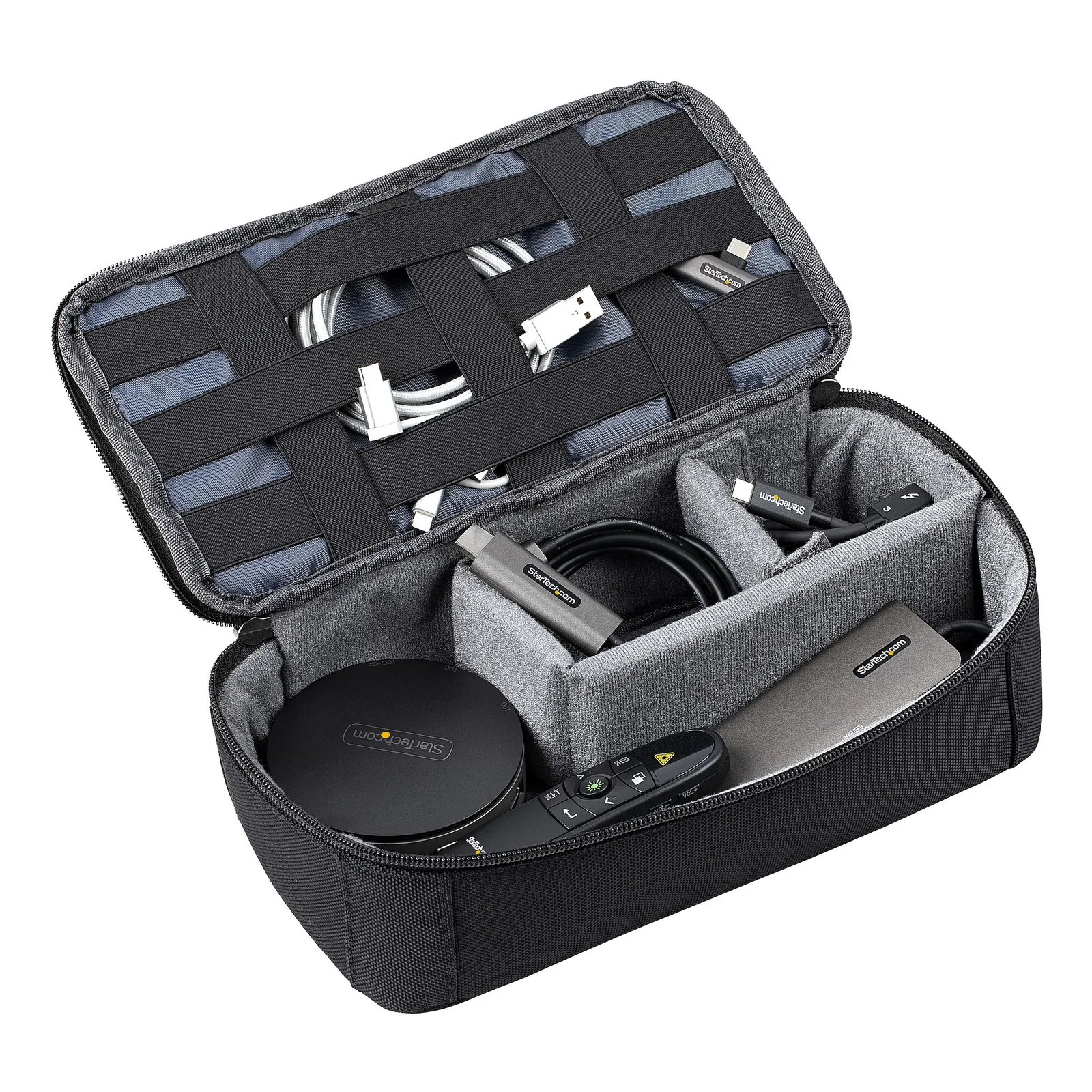 StarTech.com Sac à Dos Ordinateur Portable 17,3 pouces avec Compartiments Amovible pour Accessoires - Sac Informatique Professionnel High Tech - Pour Tous Déplacements - Résistant/Ergonomique - Nylon - PC/Tablette