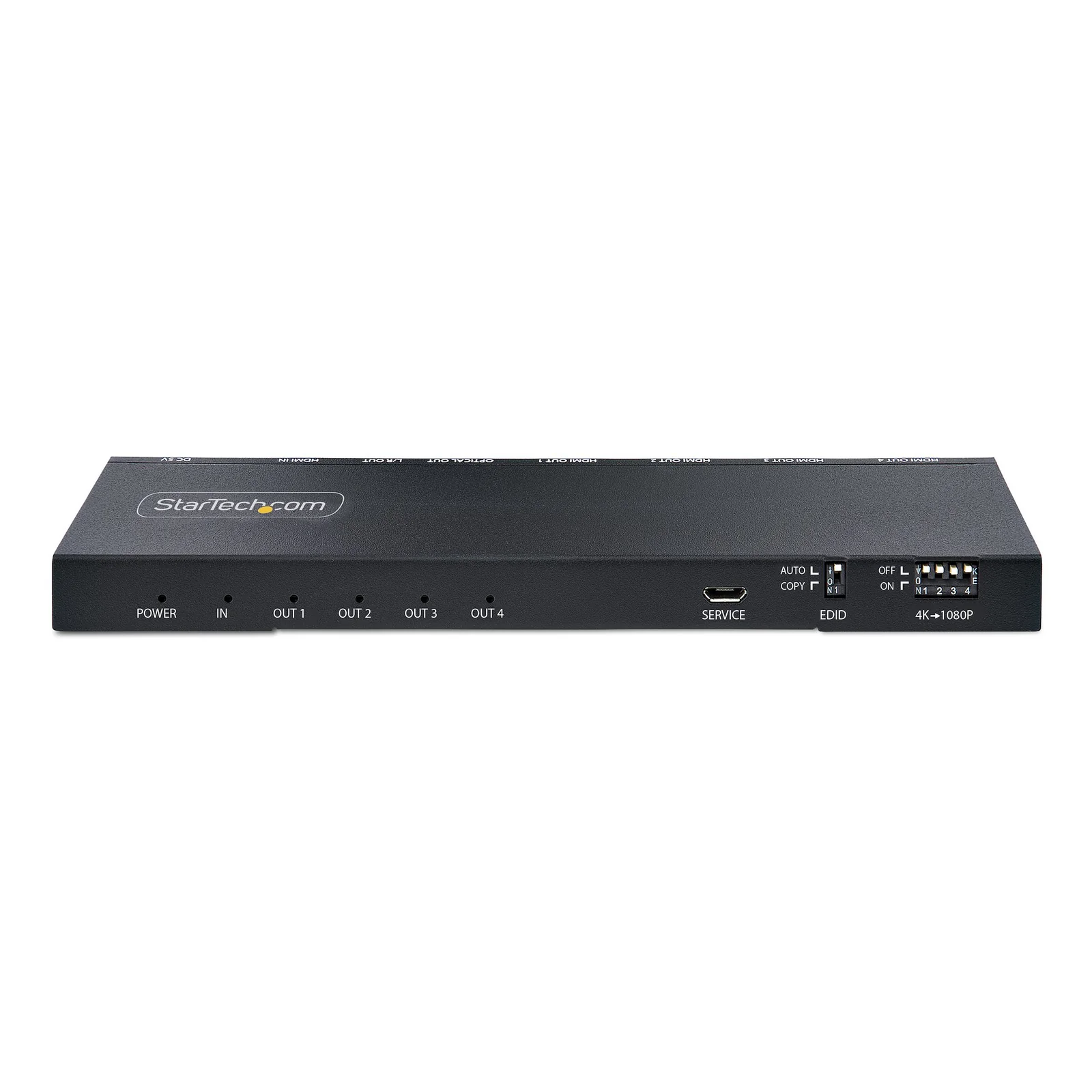 StarTech.com Splitter HDMI 4 Ports - Répartiteur HDMI 4K 60Hz avec Scaler Intégré - Répartiteur HDMI 1 Entrée 4 Sorties - Splitter HDMI 1080p PC - Port Optique 3.5mm