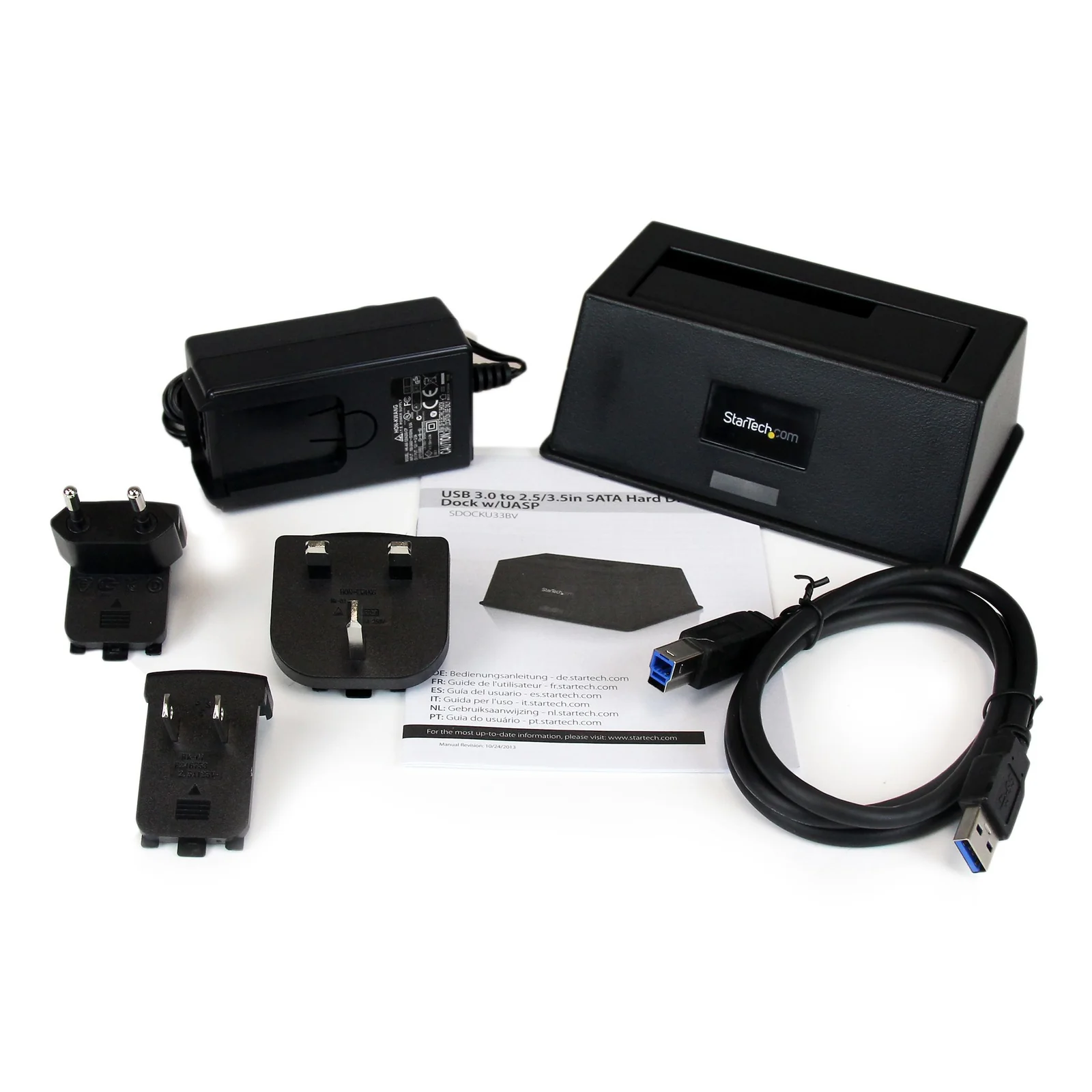 StarTech.com Station d'Accueil pour Disque Dur USB 3.0 à SATA à Baie Unique, Dock pour Disque Dur USB 3.0 (5 Gbps), Dock pour HDD/SSD Externe 2,5/3,5" SATA I/II/III, Baie pour Disque Dur à Chargement par le Haut