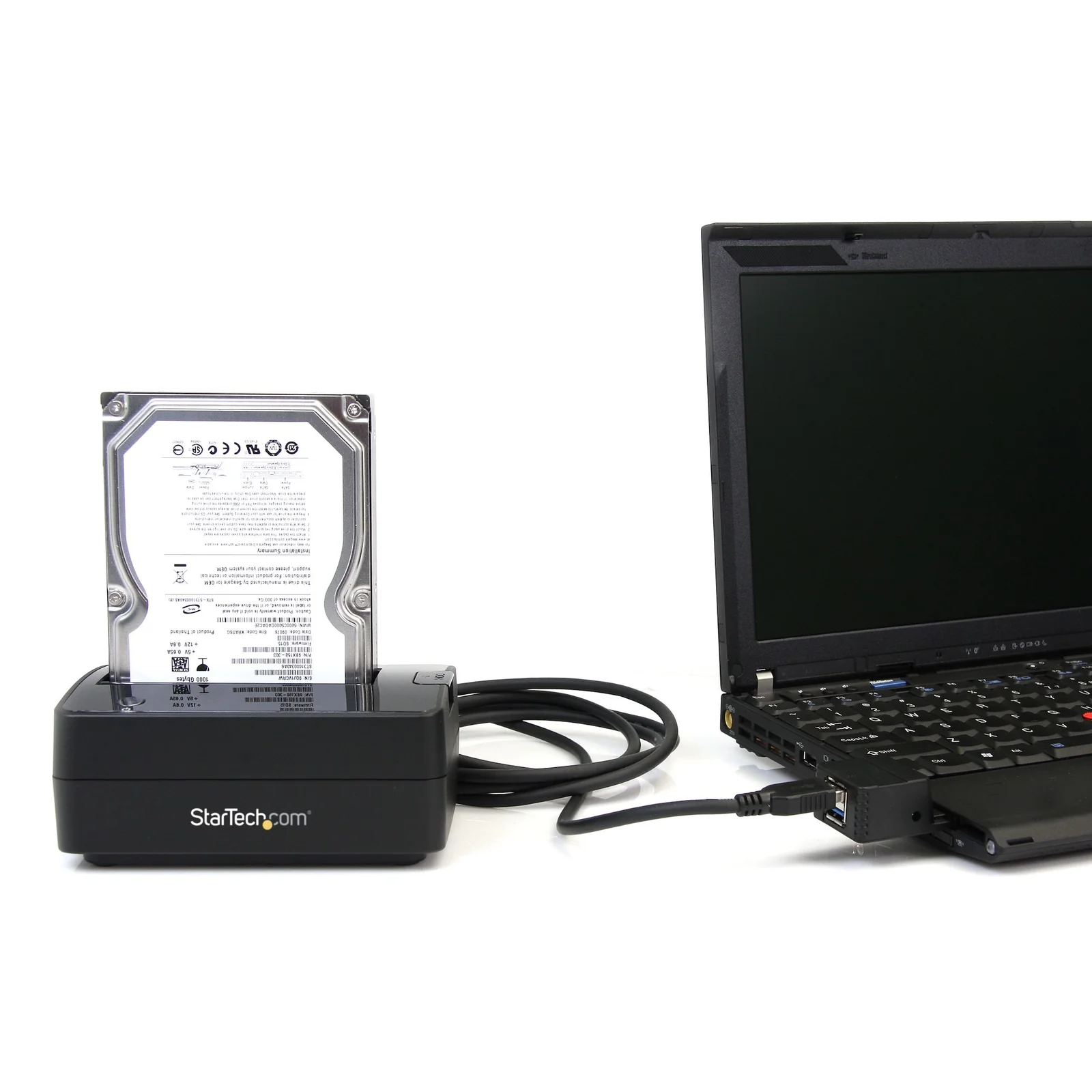 StarTech.com Station d'Accueil pour Disque Dur USB 3.0 à SATA à Baie Unique, Dock pour HDD USB 3.0 (5 Gbps), Docking Station pour HDD/SSD Externe 2,5/3,5" SATA I/II/III - Chargement par le Haut